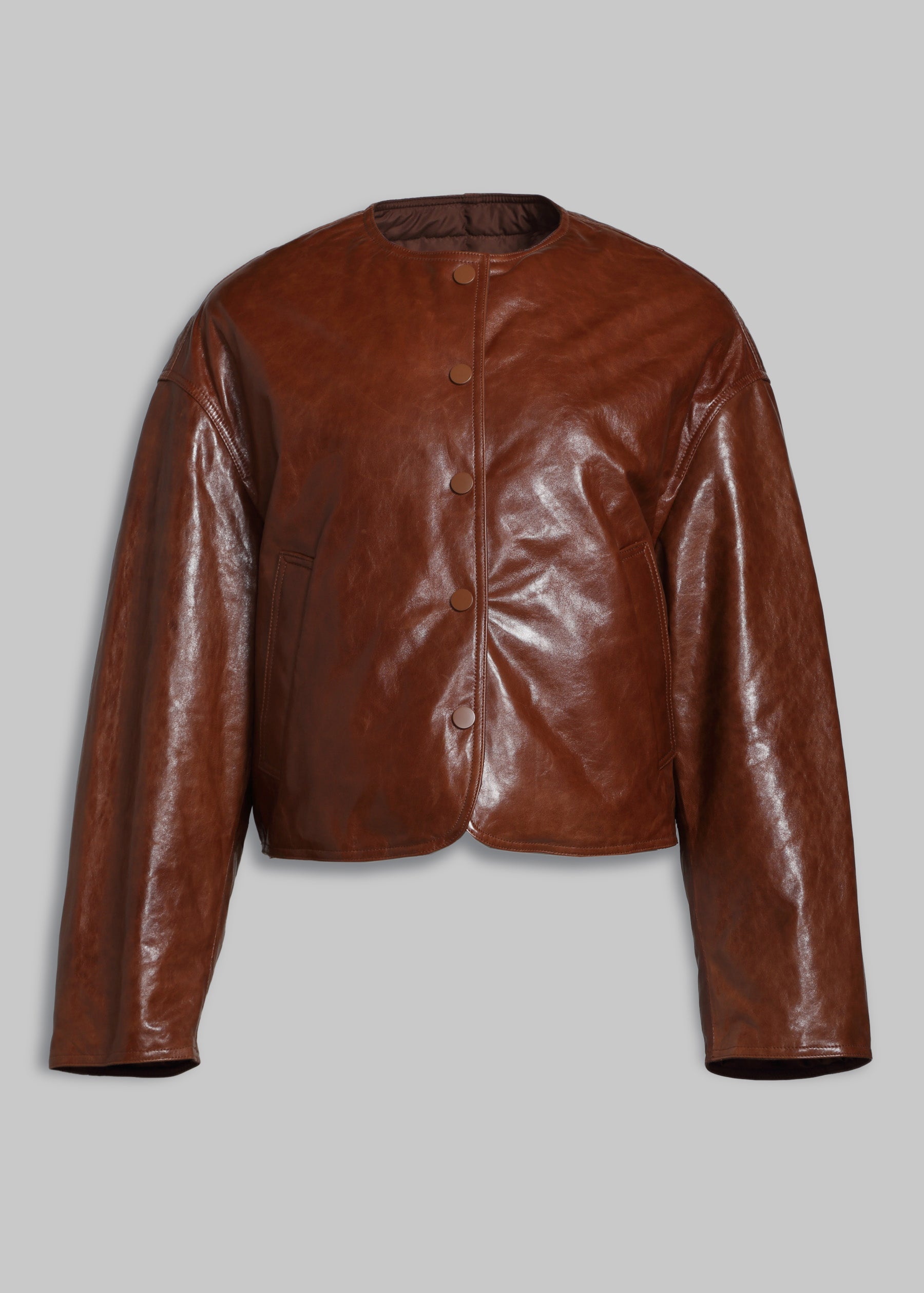 Cambia Reversible Leather Bomber Jacket