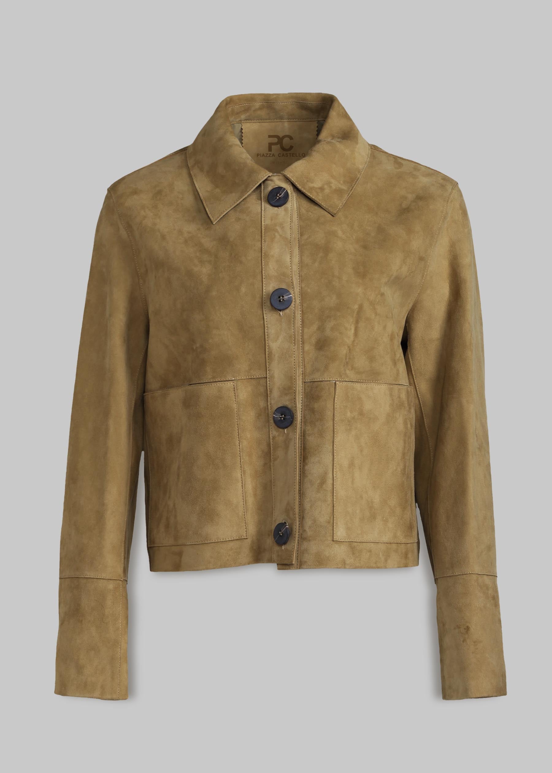 Alba Suede Leather Boxy Jacket