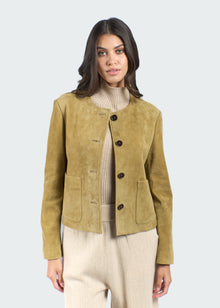 Sontuoso Suede Leather Boxy Jacket