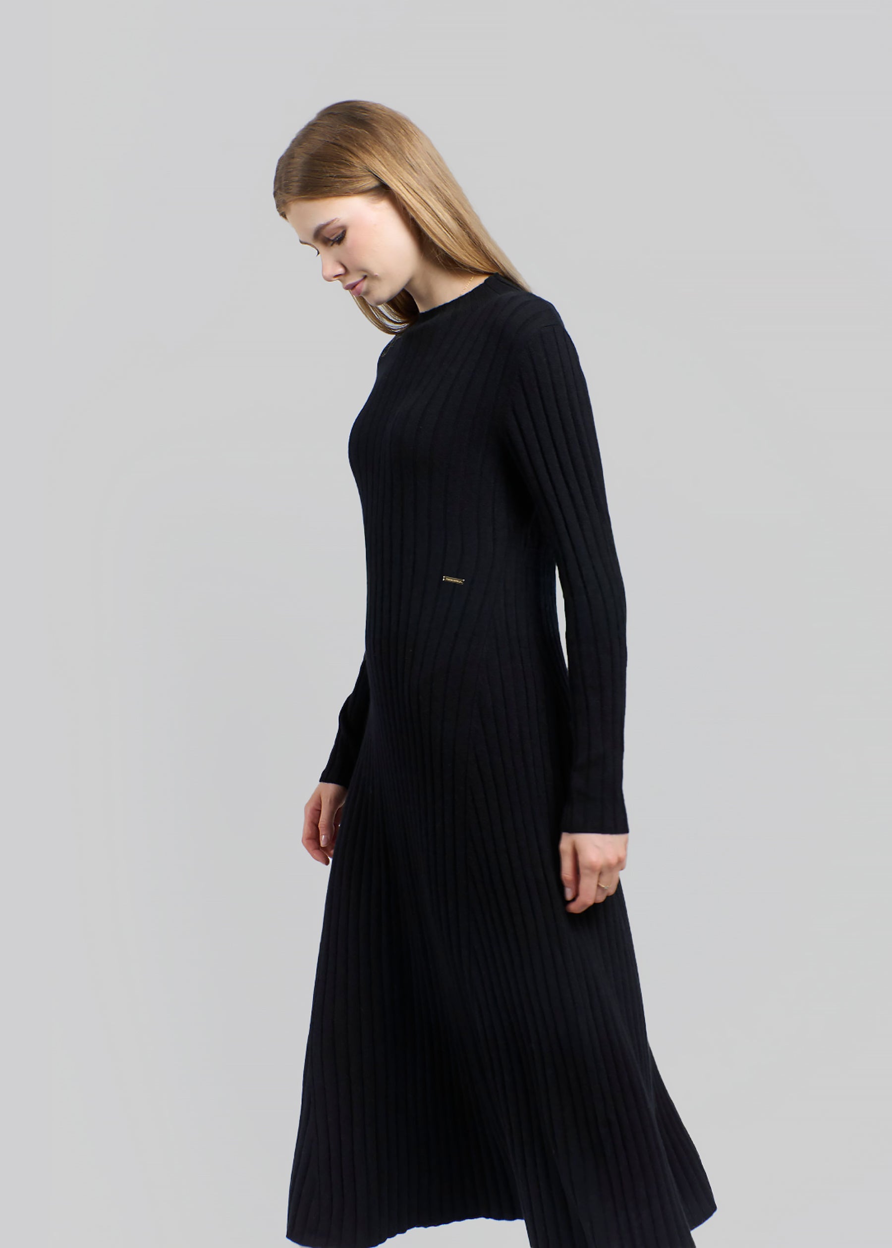 Onda Rib Knit Cashmere Dress