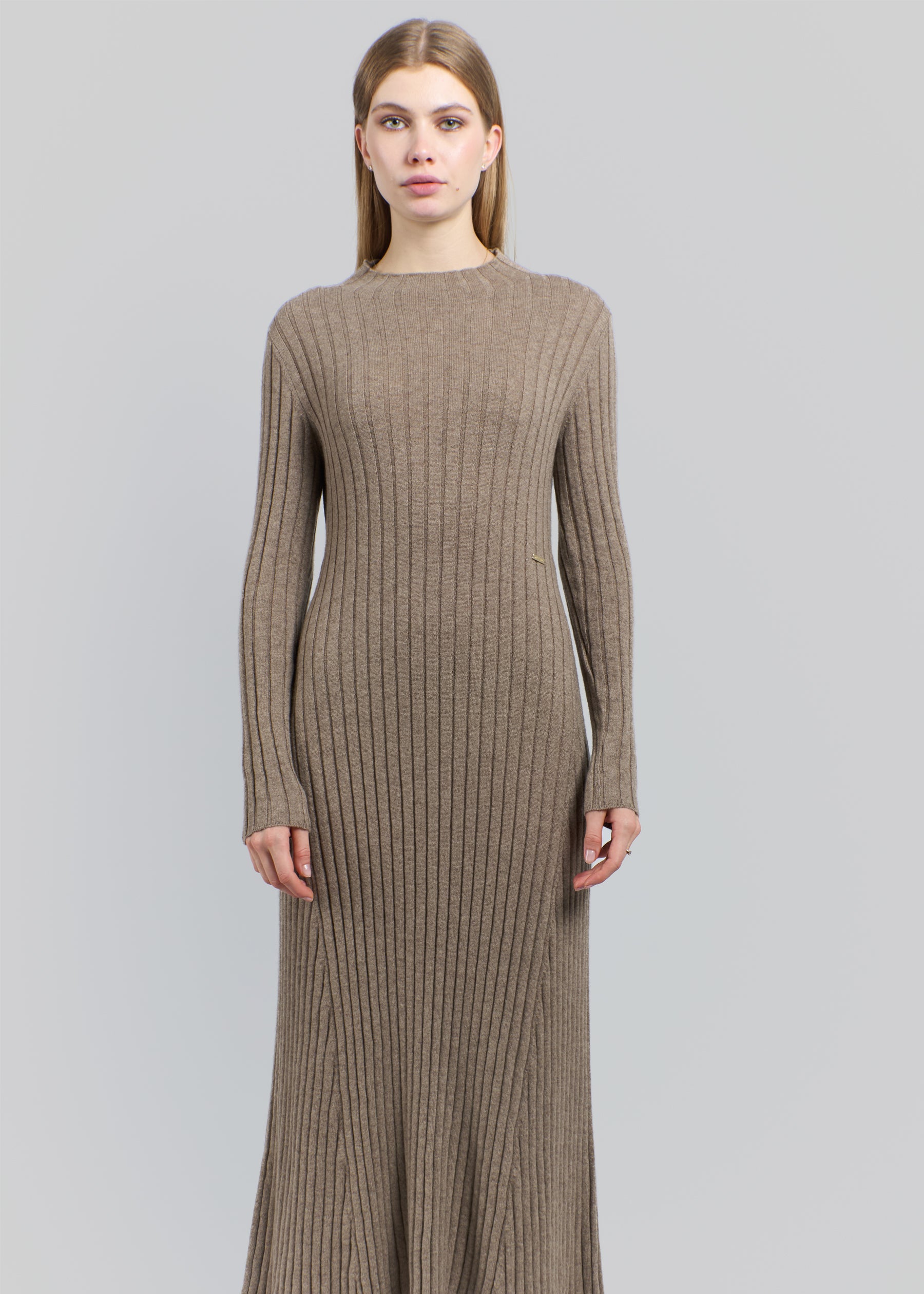 Onda Rib Knit Cashmere Dress