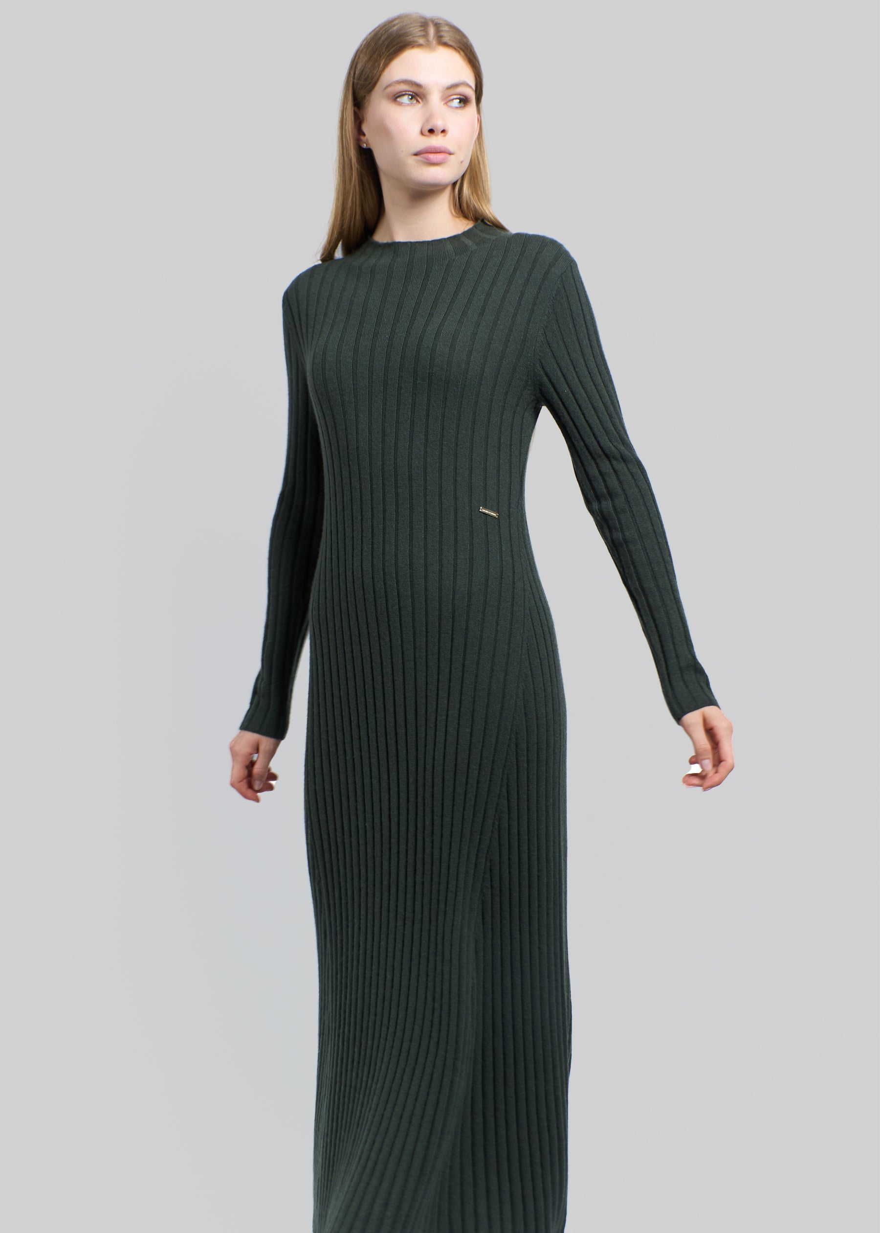 Onda Rib Knit Cashmere Dress