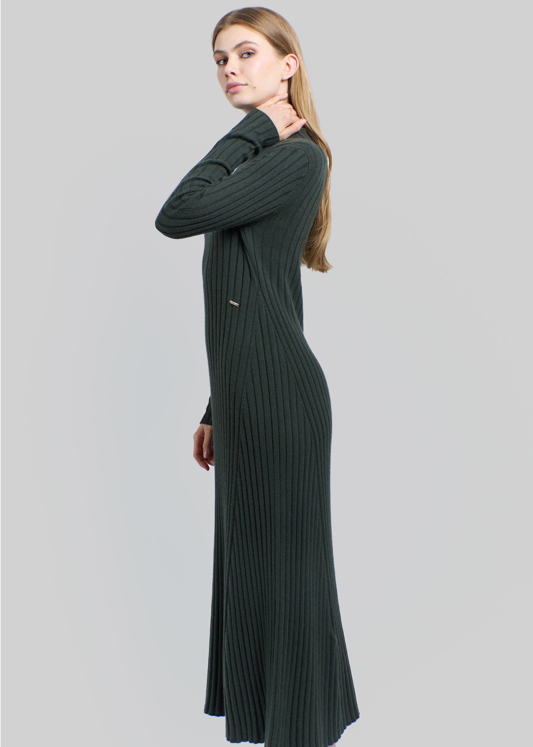 Onda Rib Knit Cashmere Dress