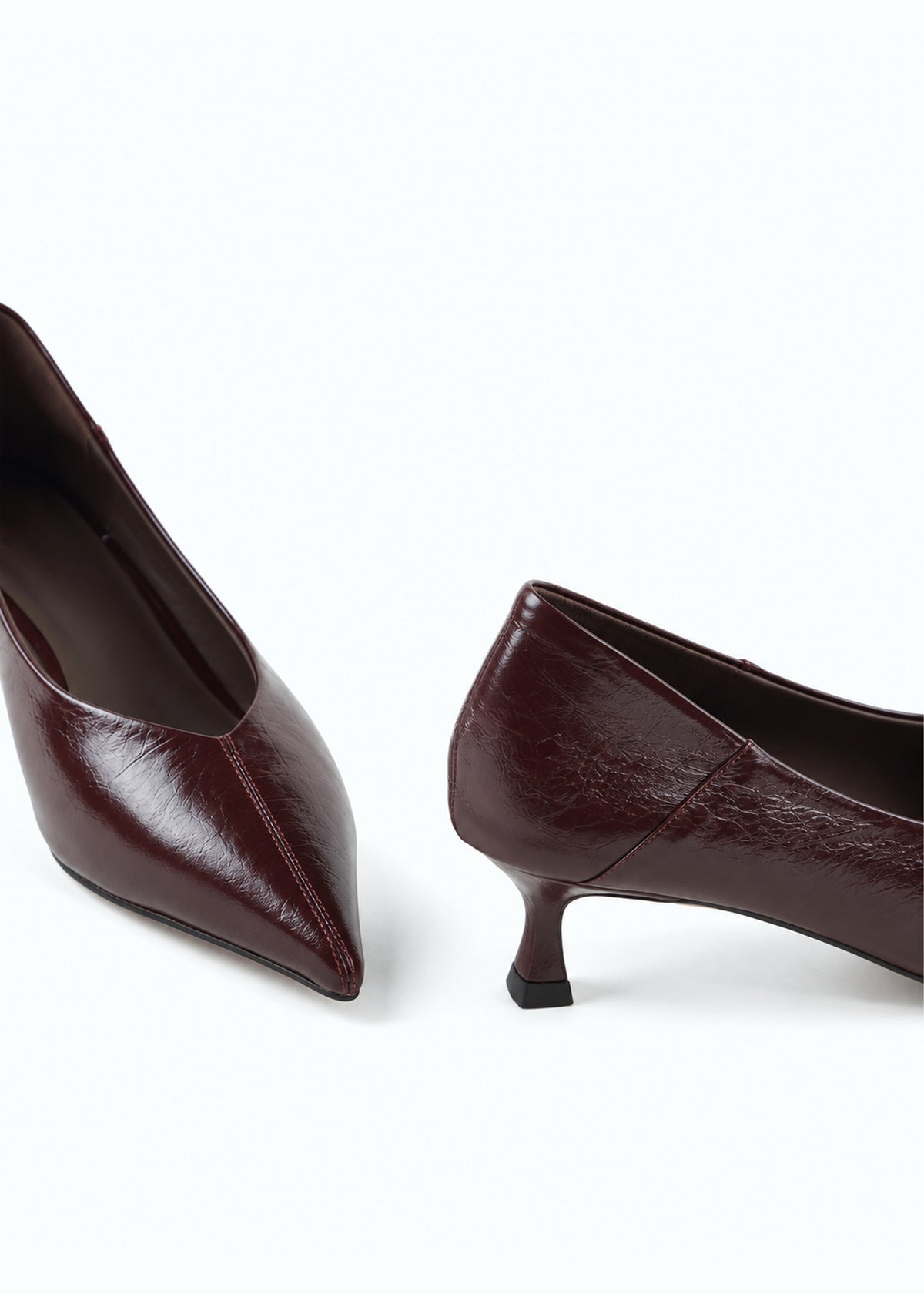 Marzara Kitten-Heel Leather Pump
