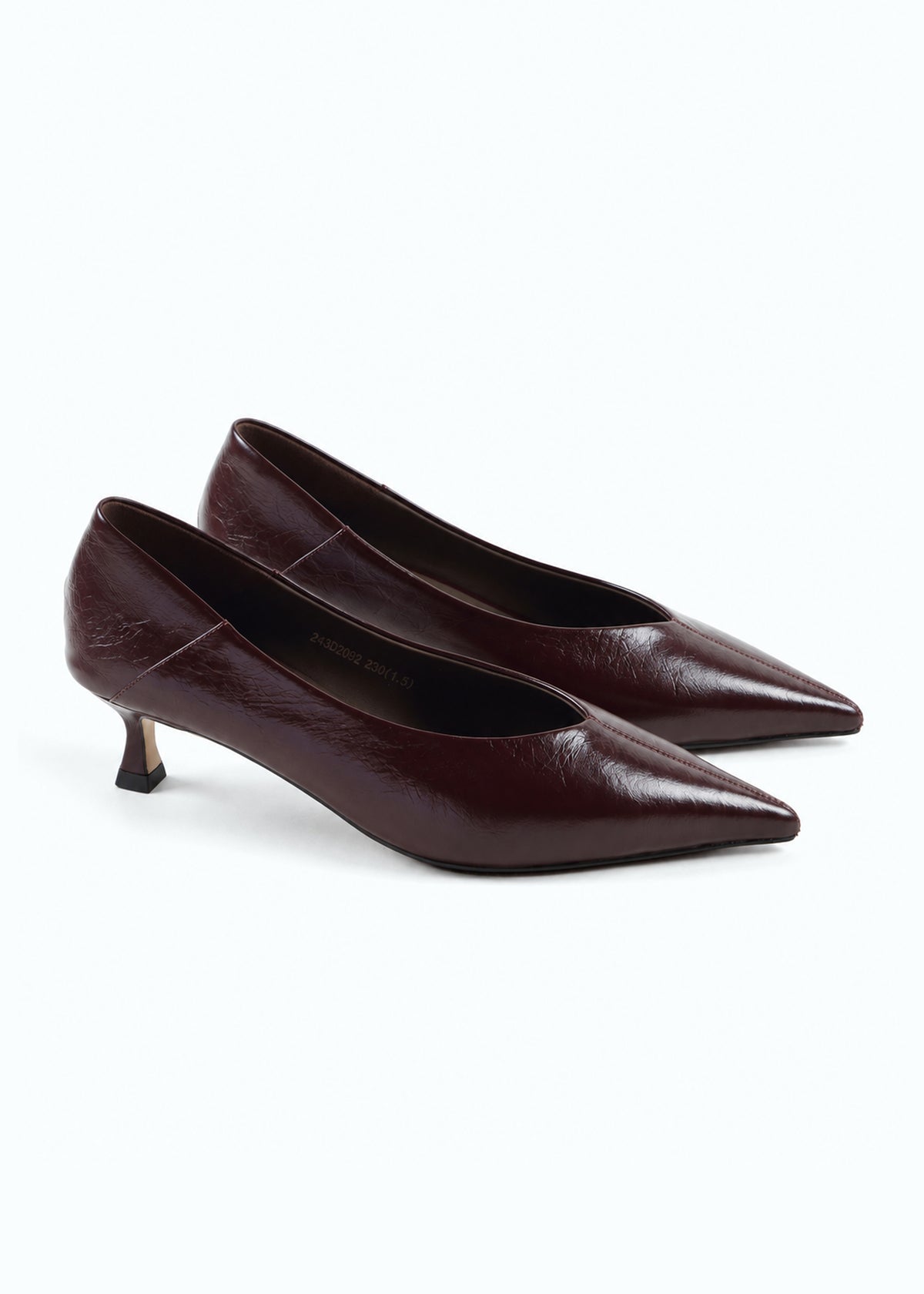 Marzara Kitten-Heel Leather Pump
