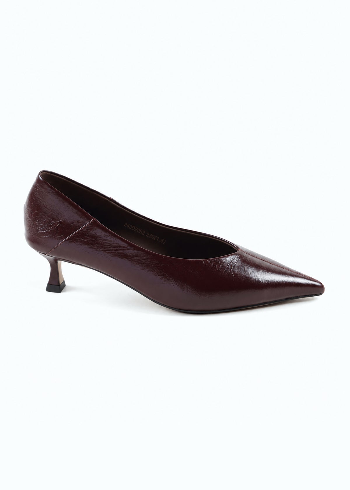 Marzara Kitten-Heel Leather Pump
