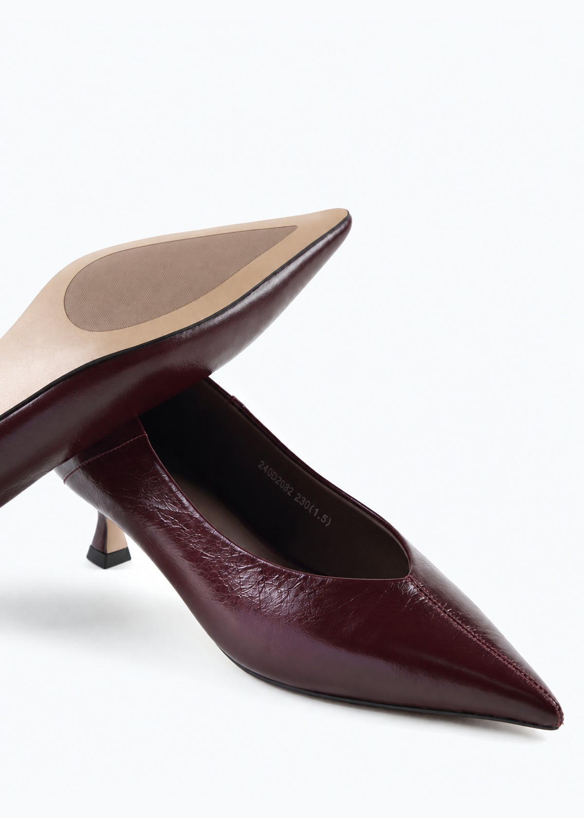 Marzara Kitten-Heel Leather Pump