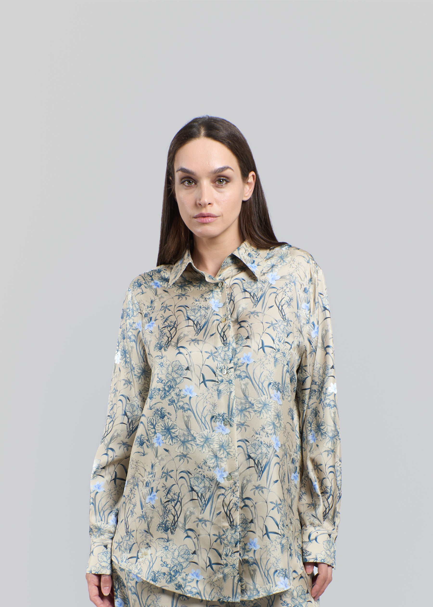 Orchidea Silk Long Shirt