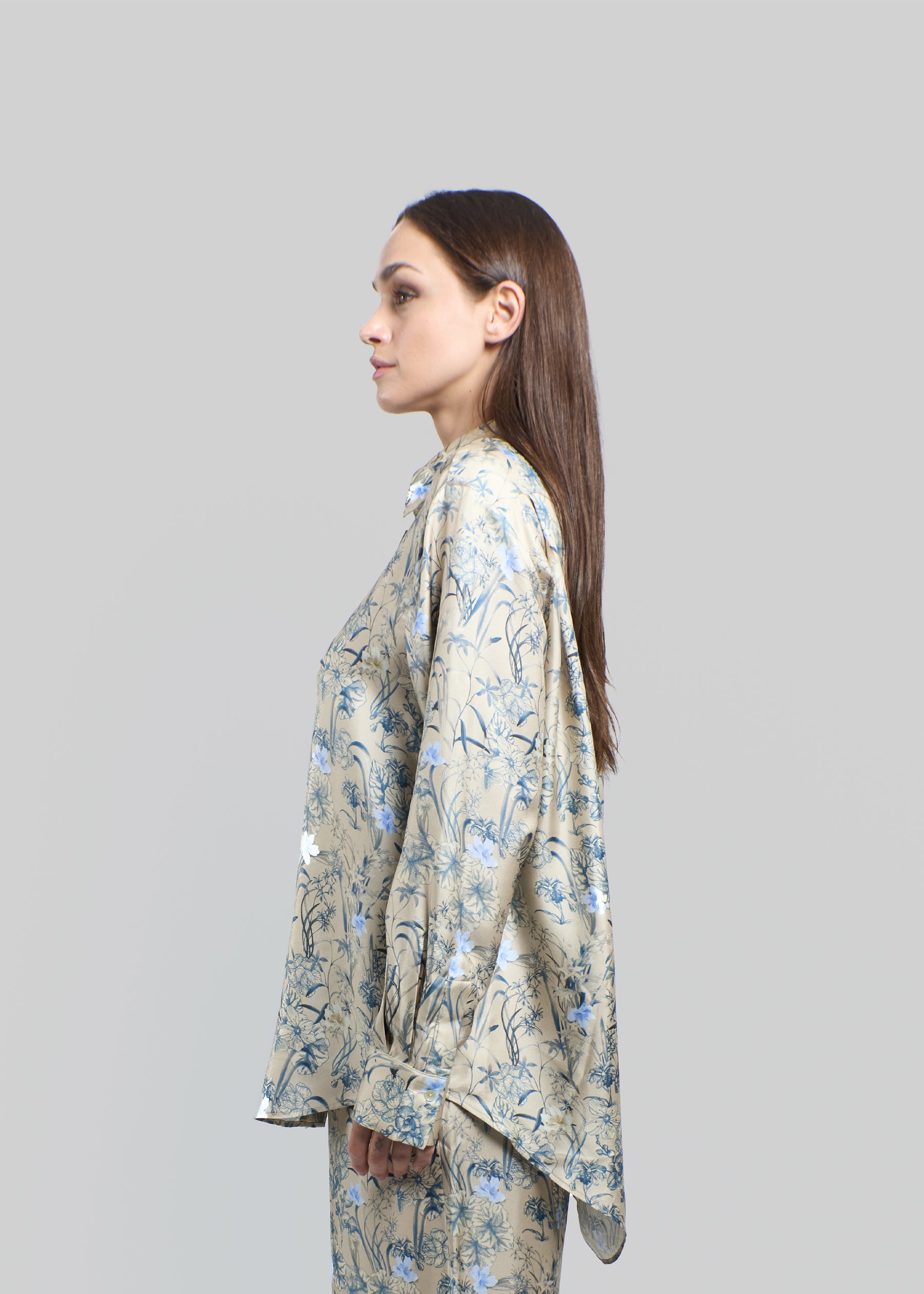 Orchidea Silk Long Shirt