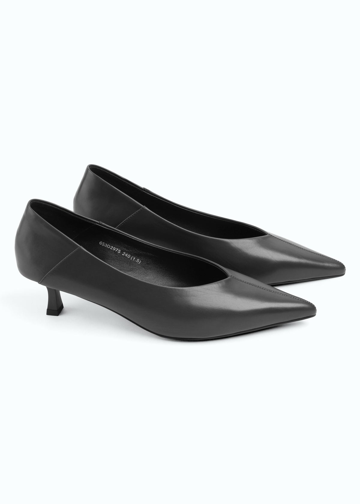 Marzara Kitten-Heel Leather Pump