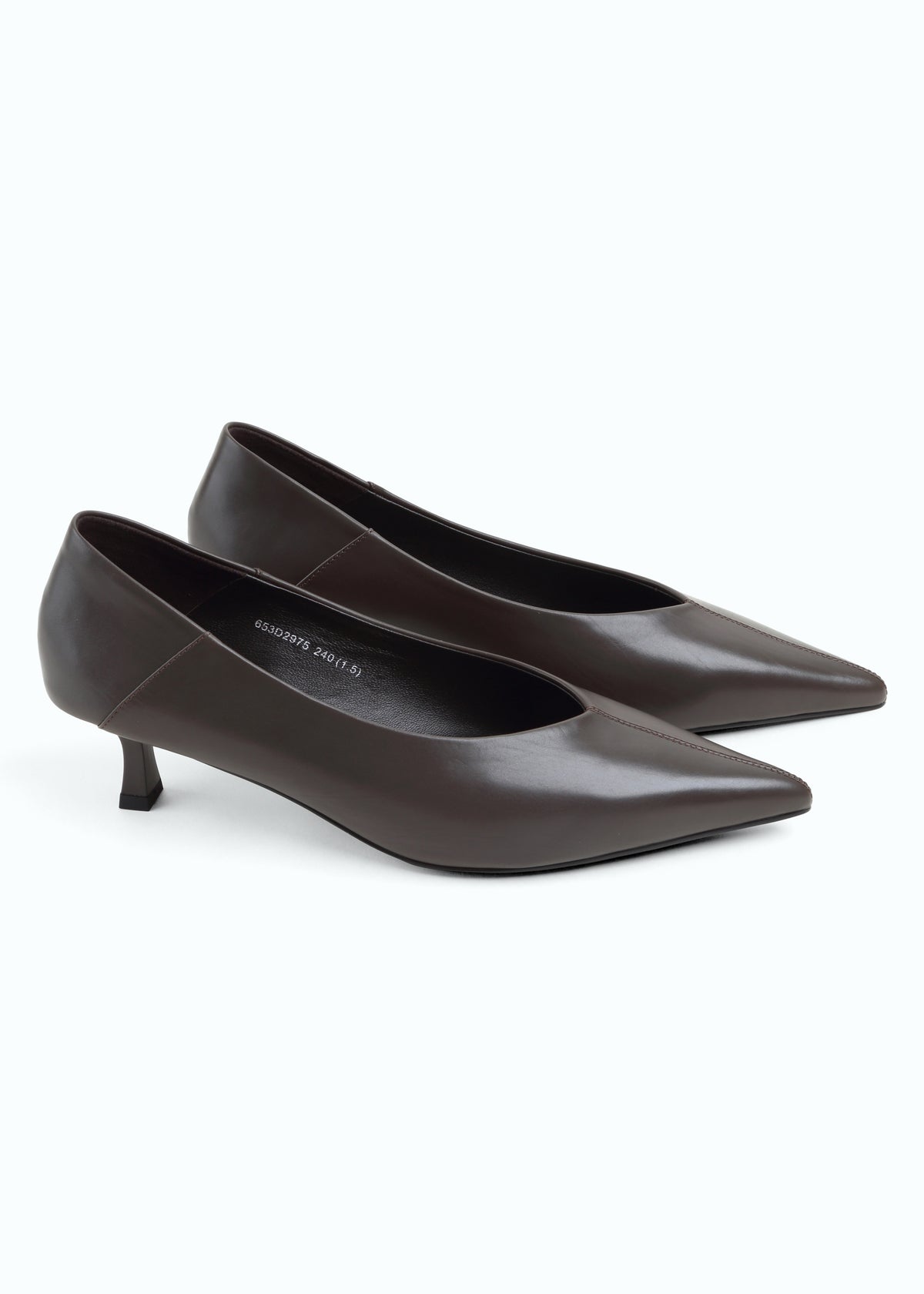 Marzara Kitten-Heel Leather Pump
