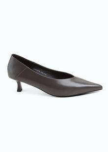 Marzara Kitten-Heel Leather Pump