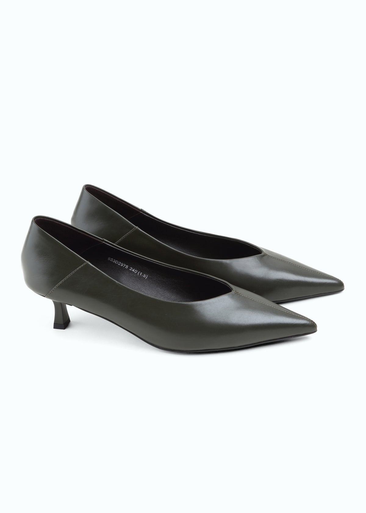 Marzara Kitten-Heel Leather Pump