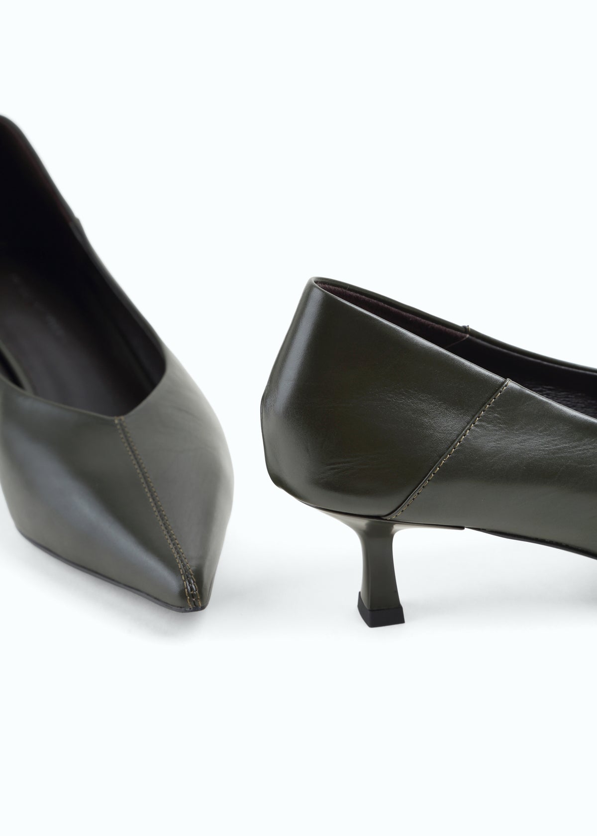 Marzara Kitten-Heel Leather Pump