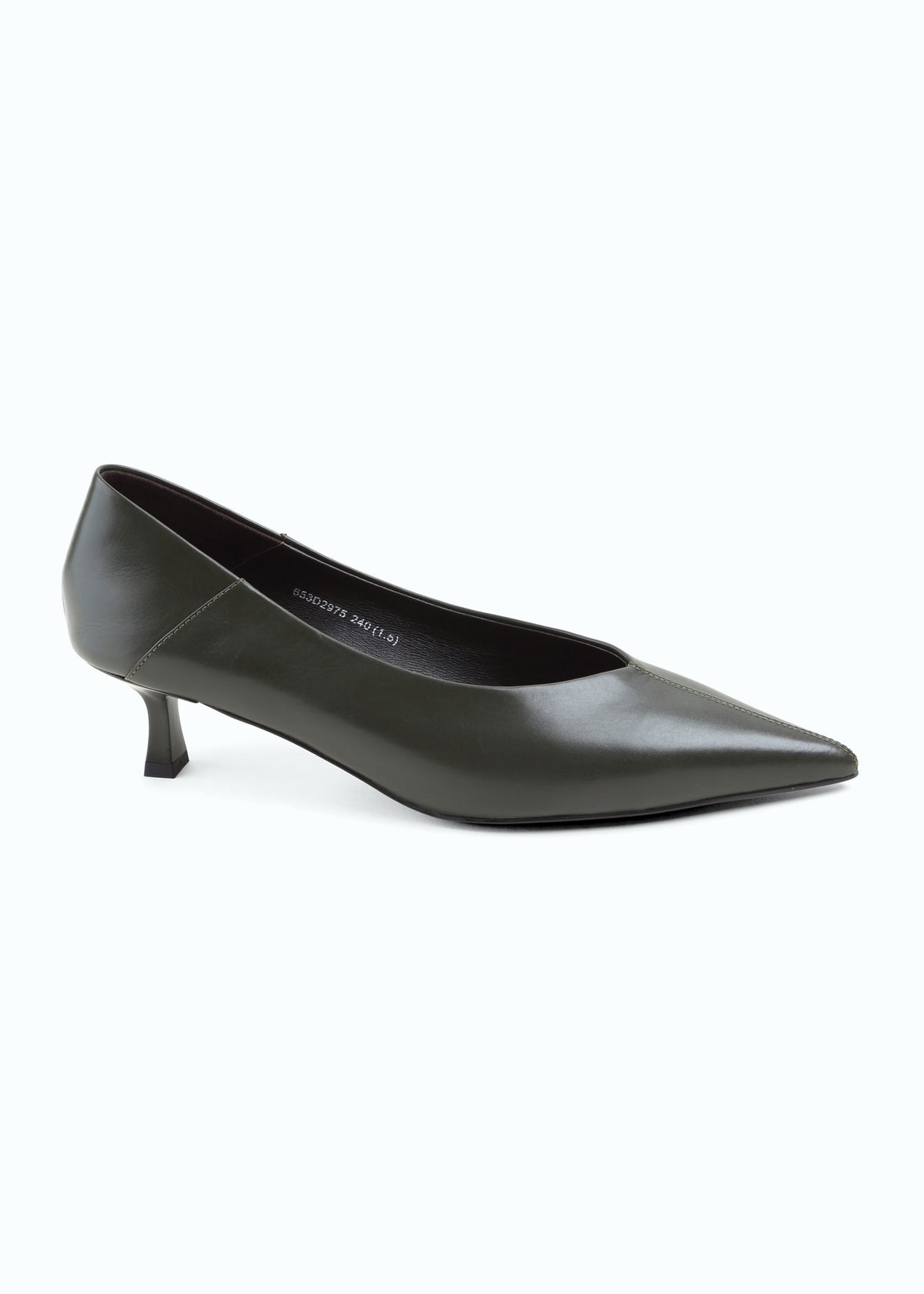 Marzara Kitten-Heel Leather Pump