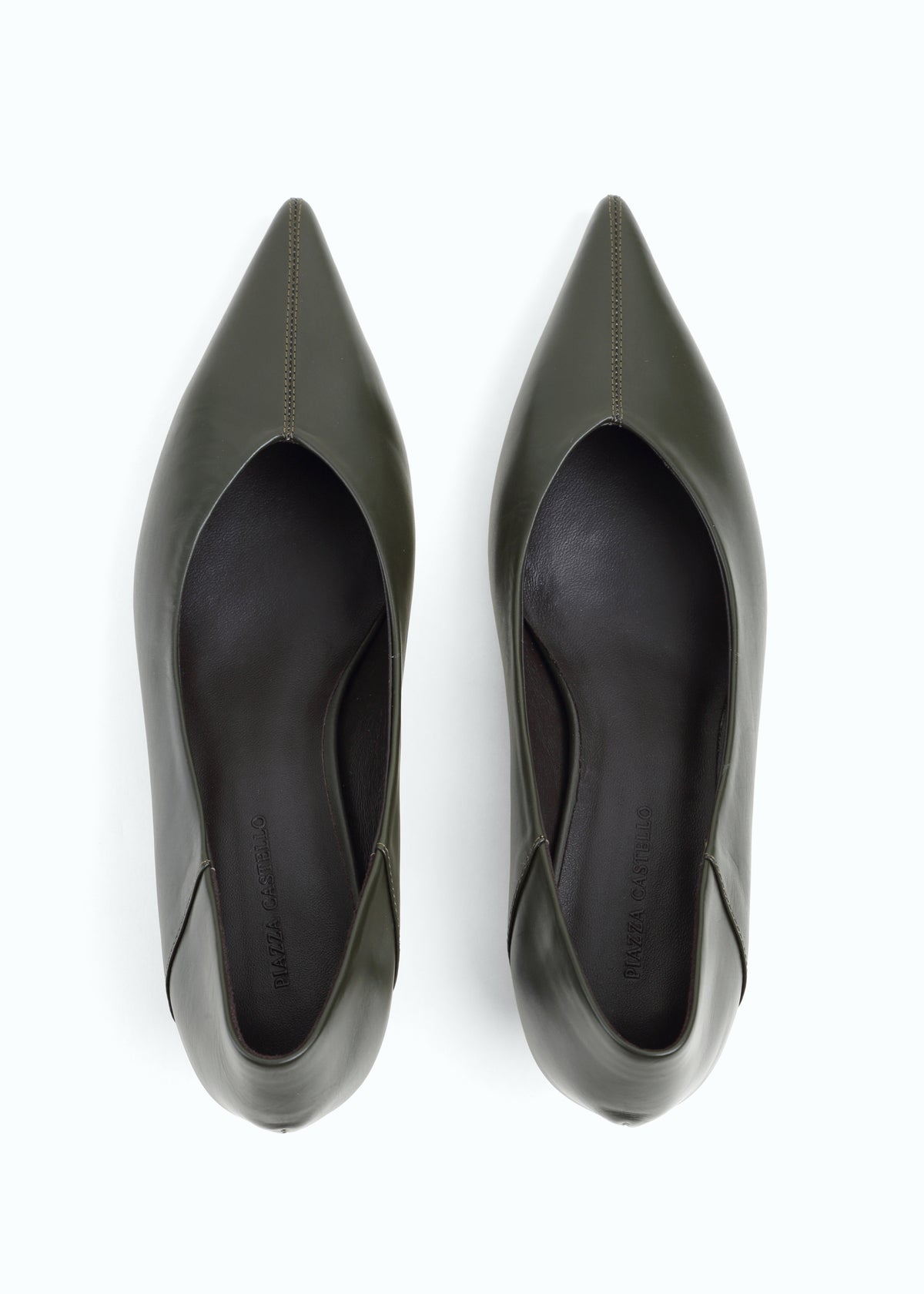 Marzara Kitten-Heel Leather Pump