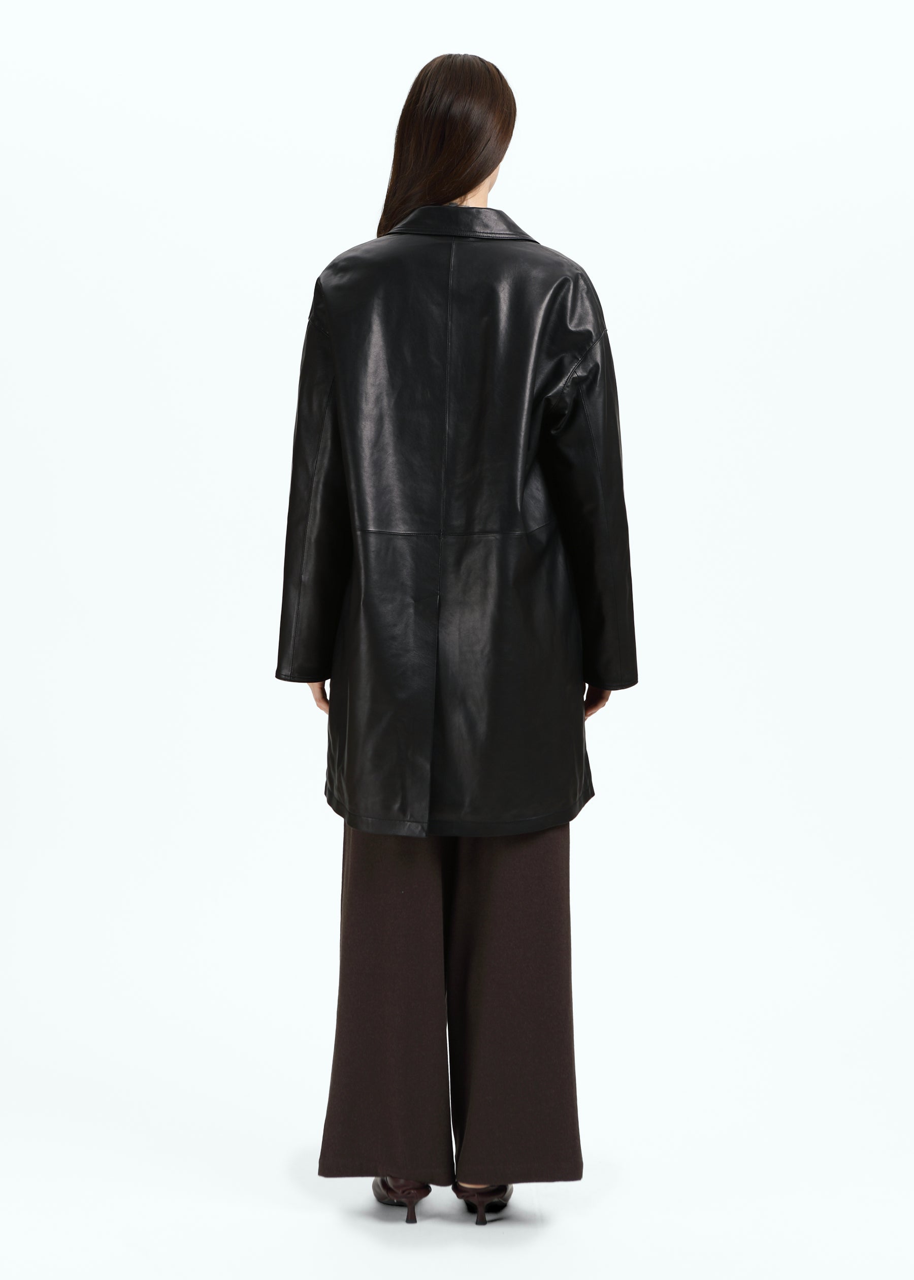Brumale Leather Down Coat