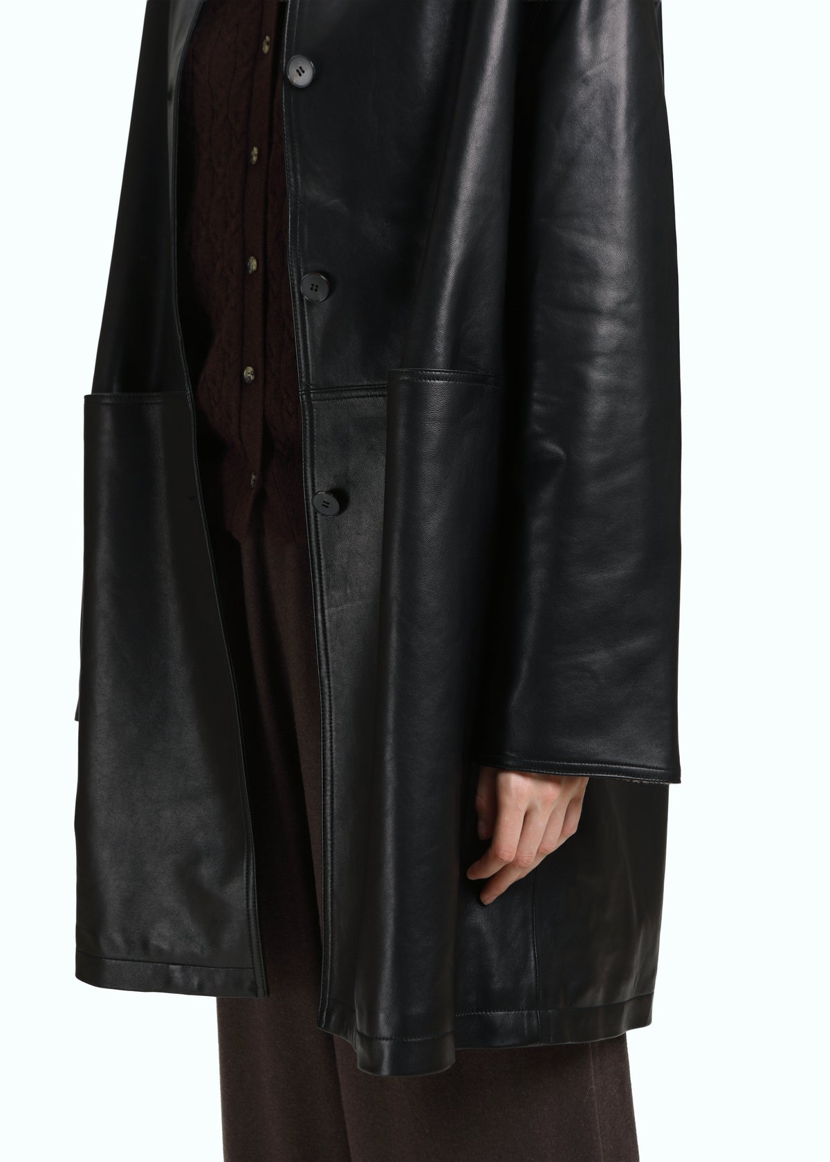 Brumale Leather Down Coat