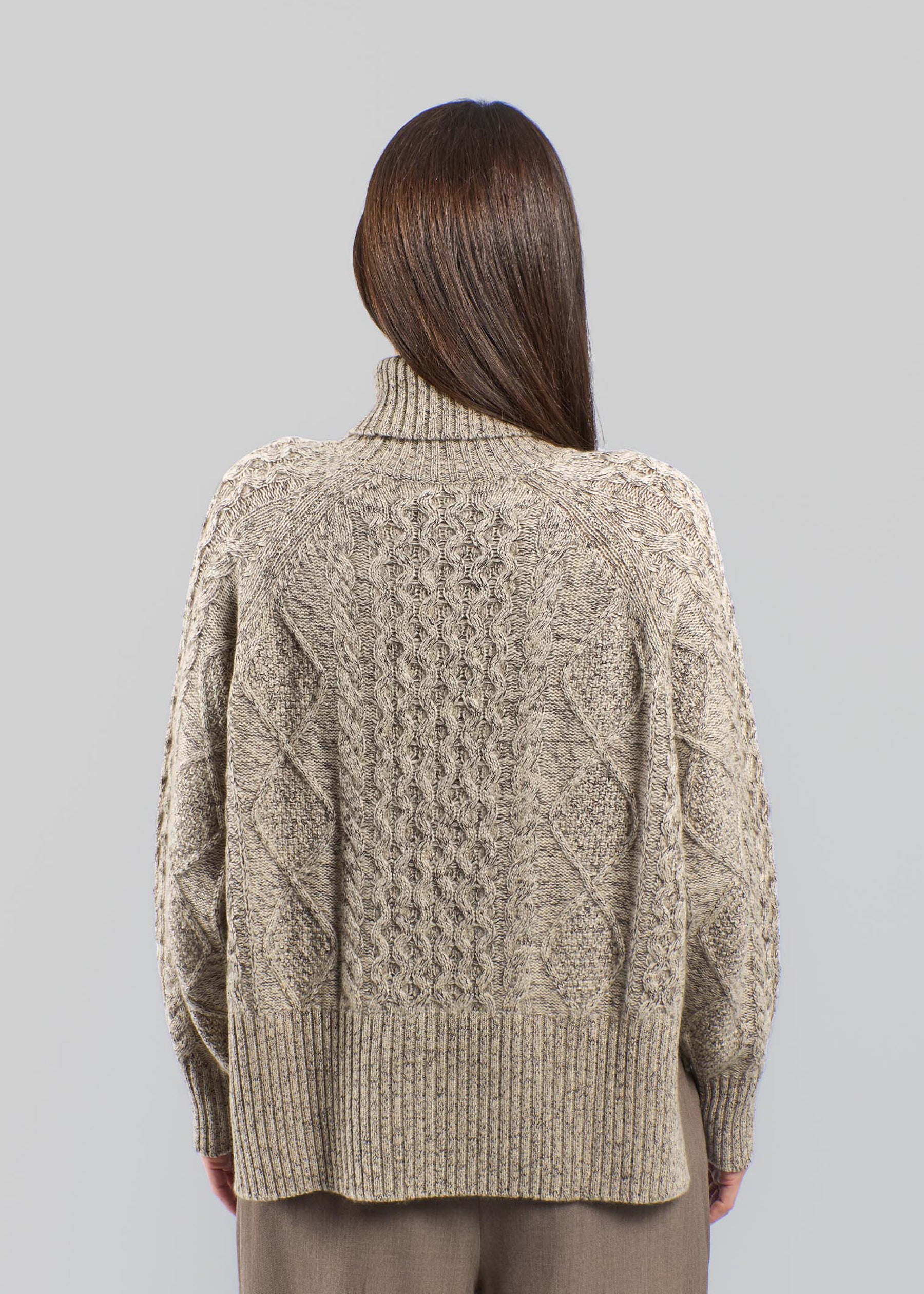 Montagna Cable Knit Cashmere Turtleneck