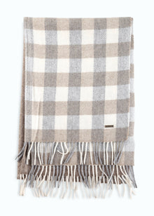 Double-Sided Plaid Shawl