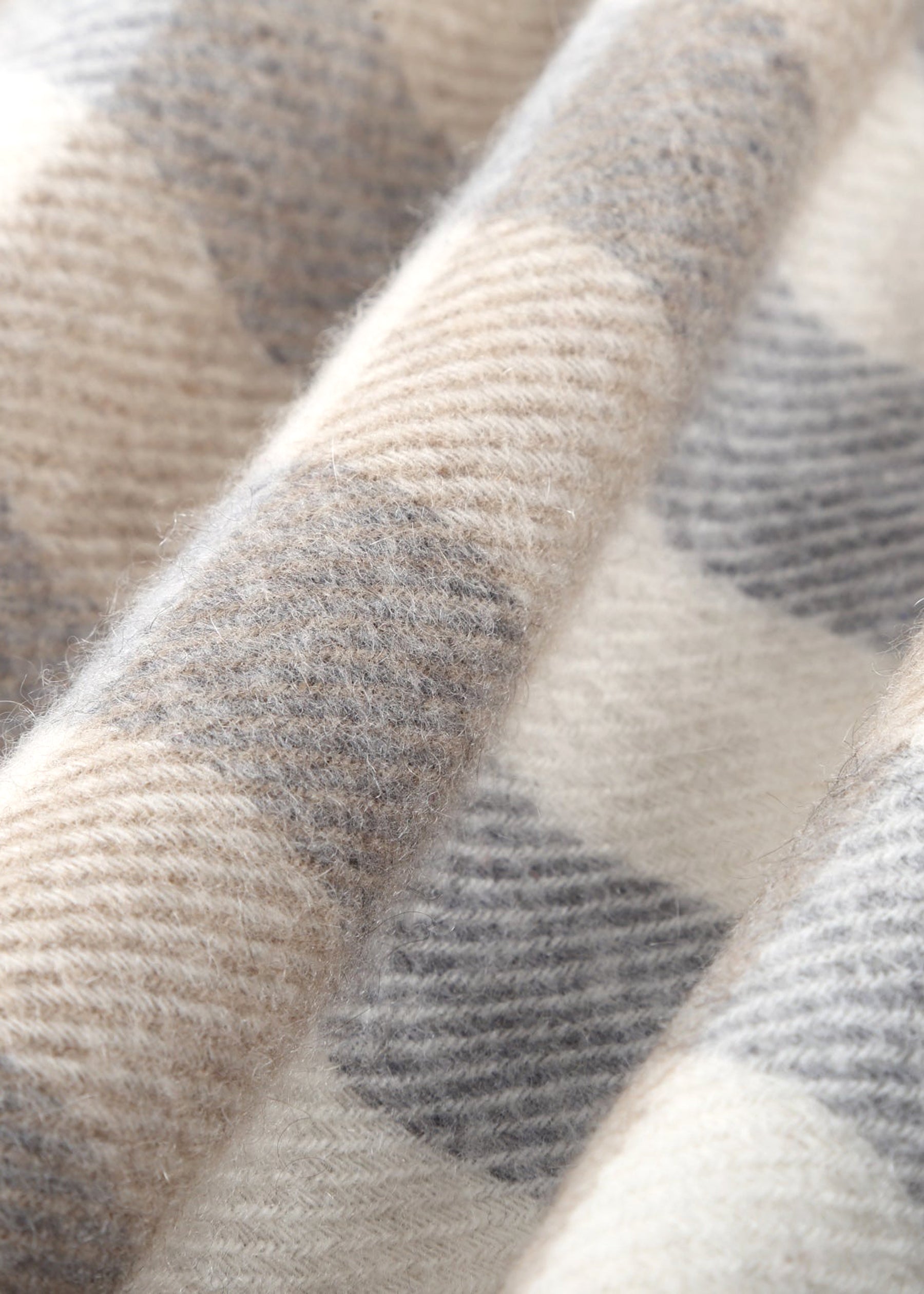 Double-Sided Plaid Shawl