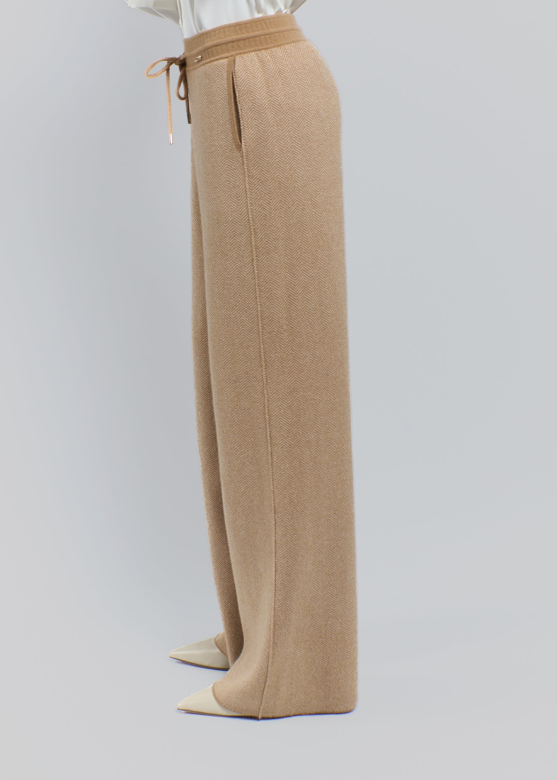 Spiga Herringbone Cashmere Trousers