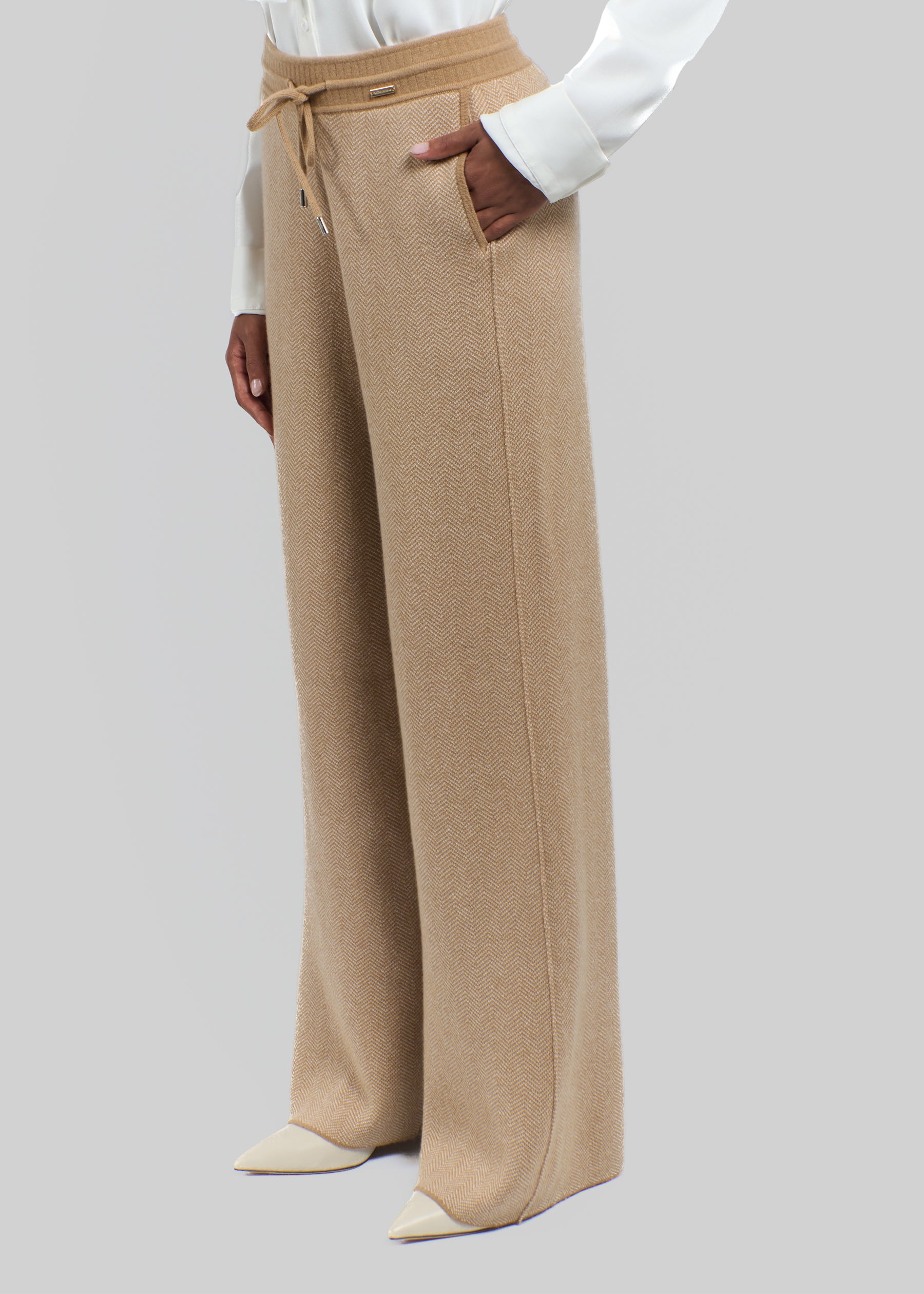 Spiga Herringbone Cashmere Trousers