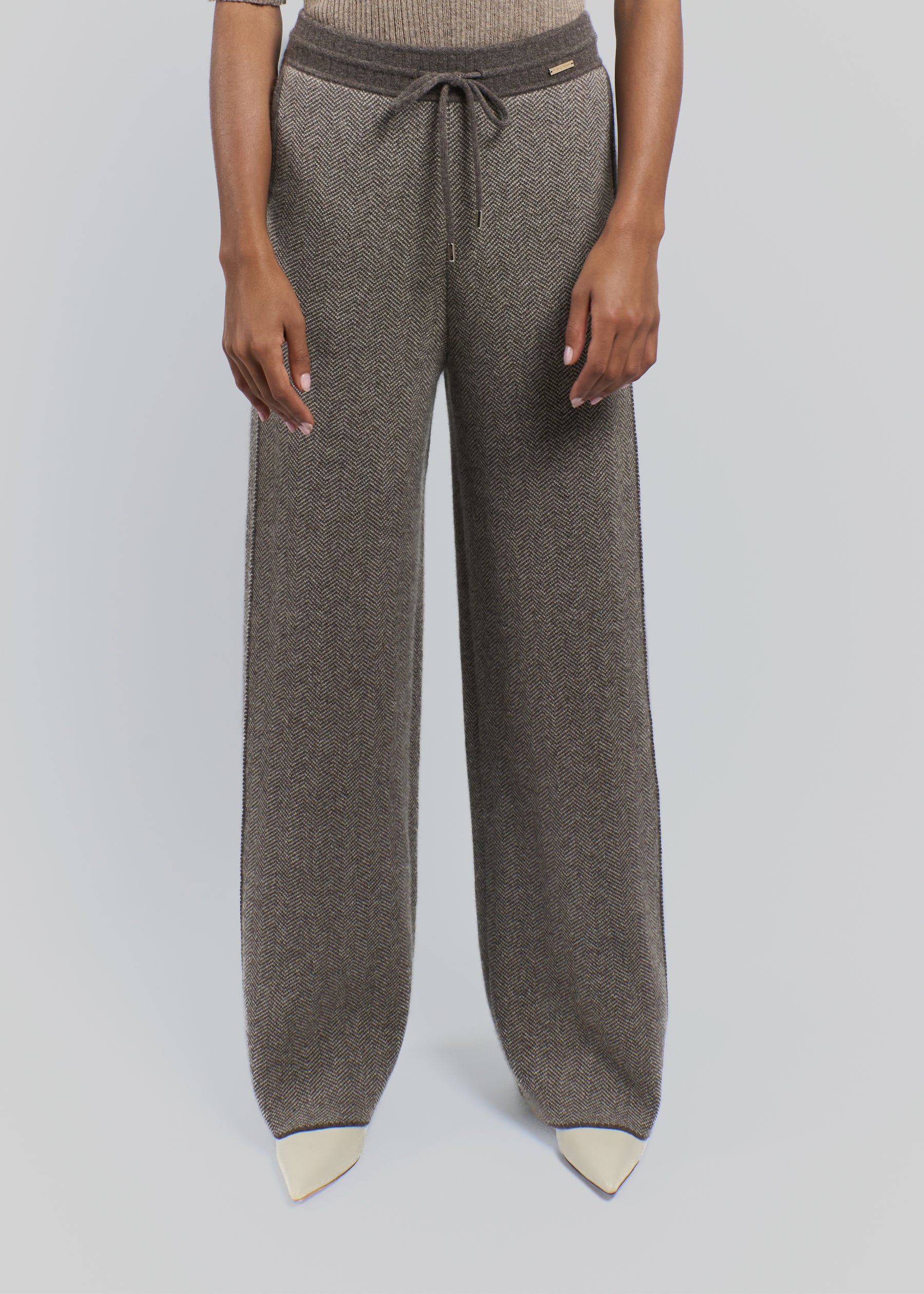 Spiga Herringbone Cashmere Trousers