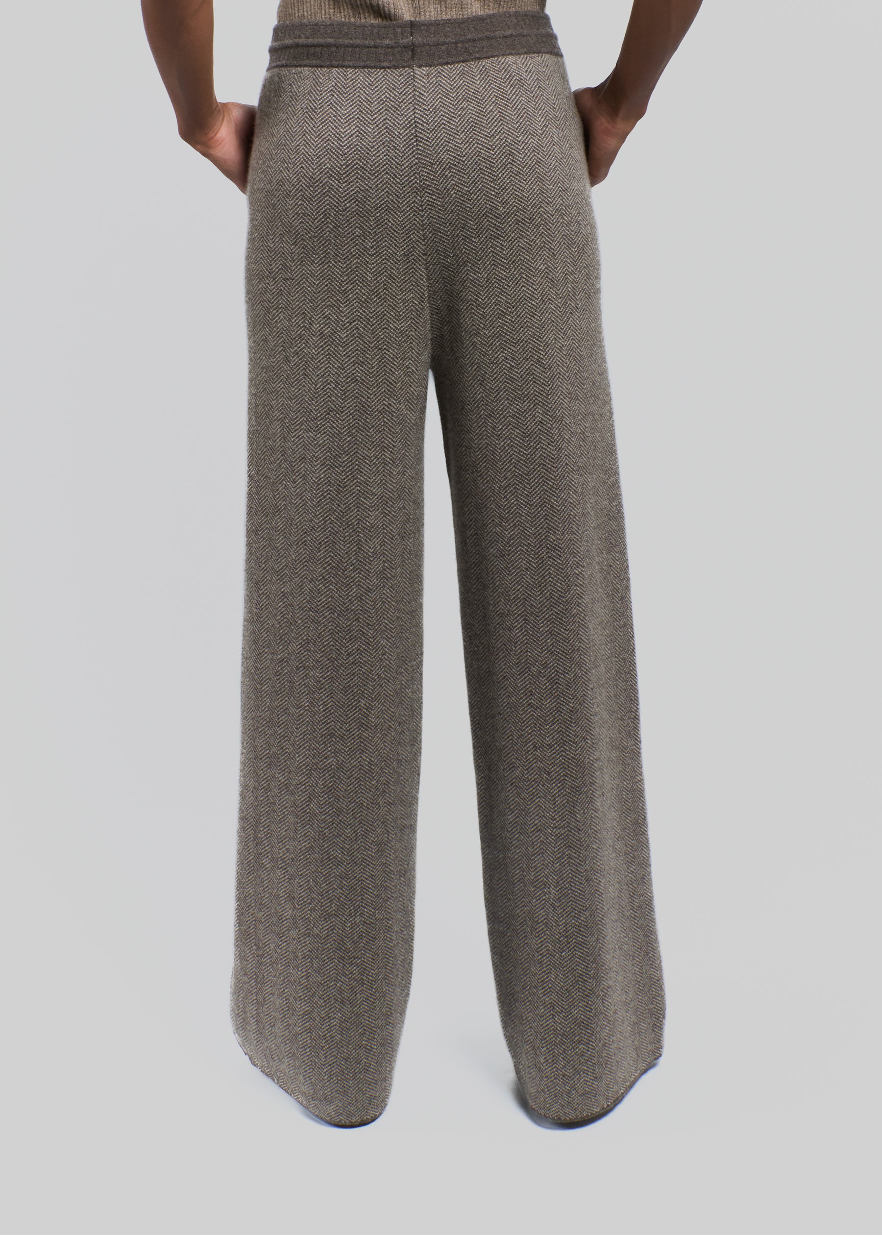 Spiga Herringbone Cashmere Trousers