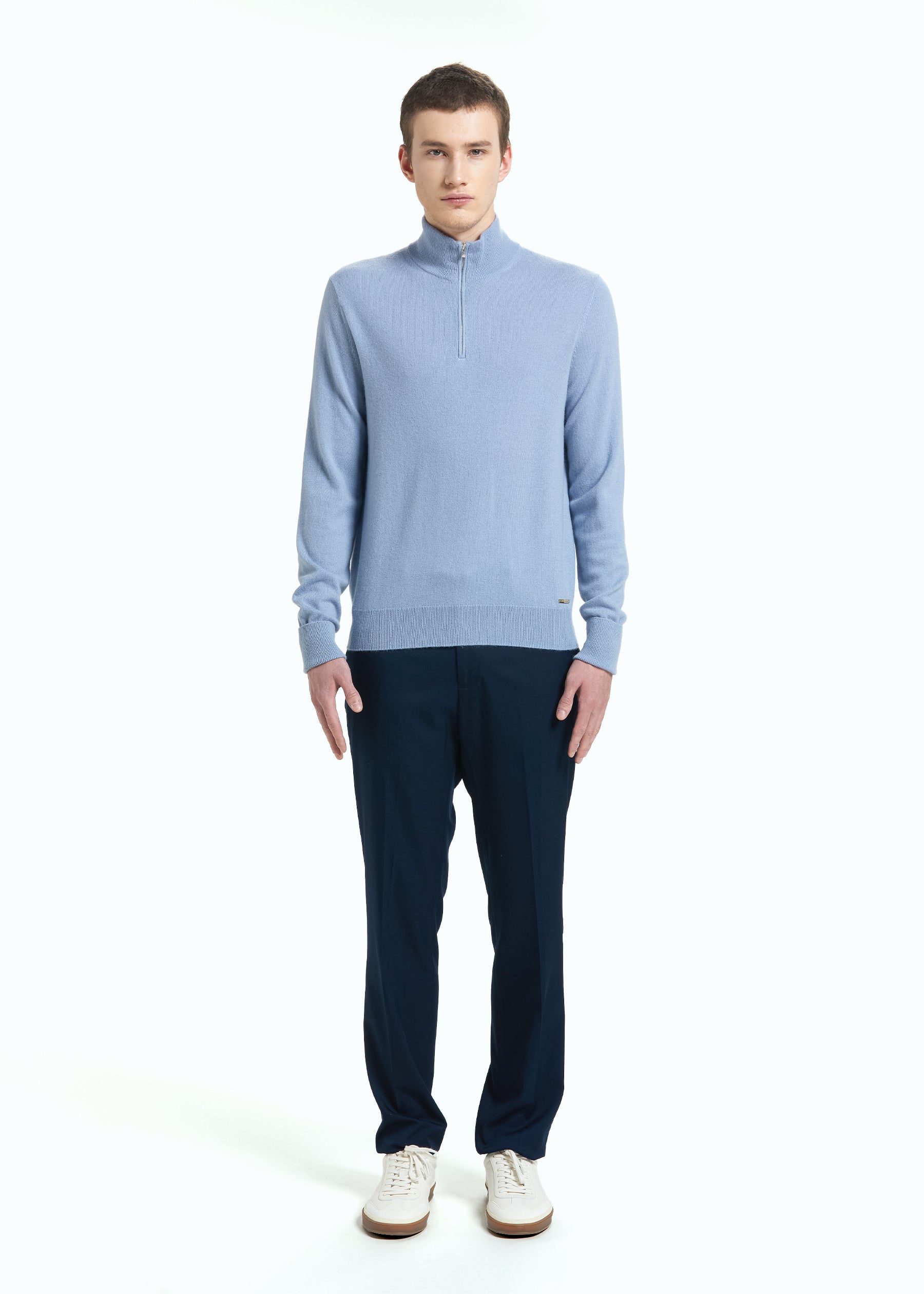 Liscio Men's Cashmere Half Zip Jumper