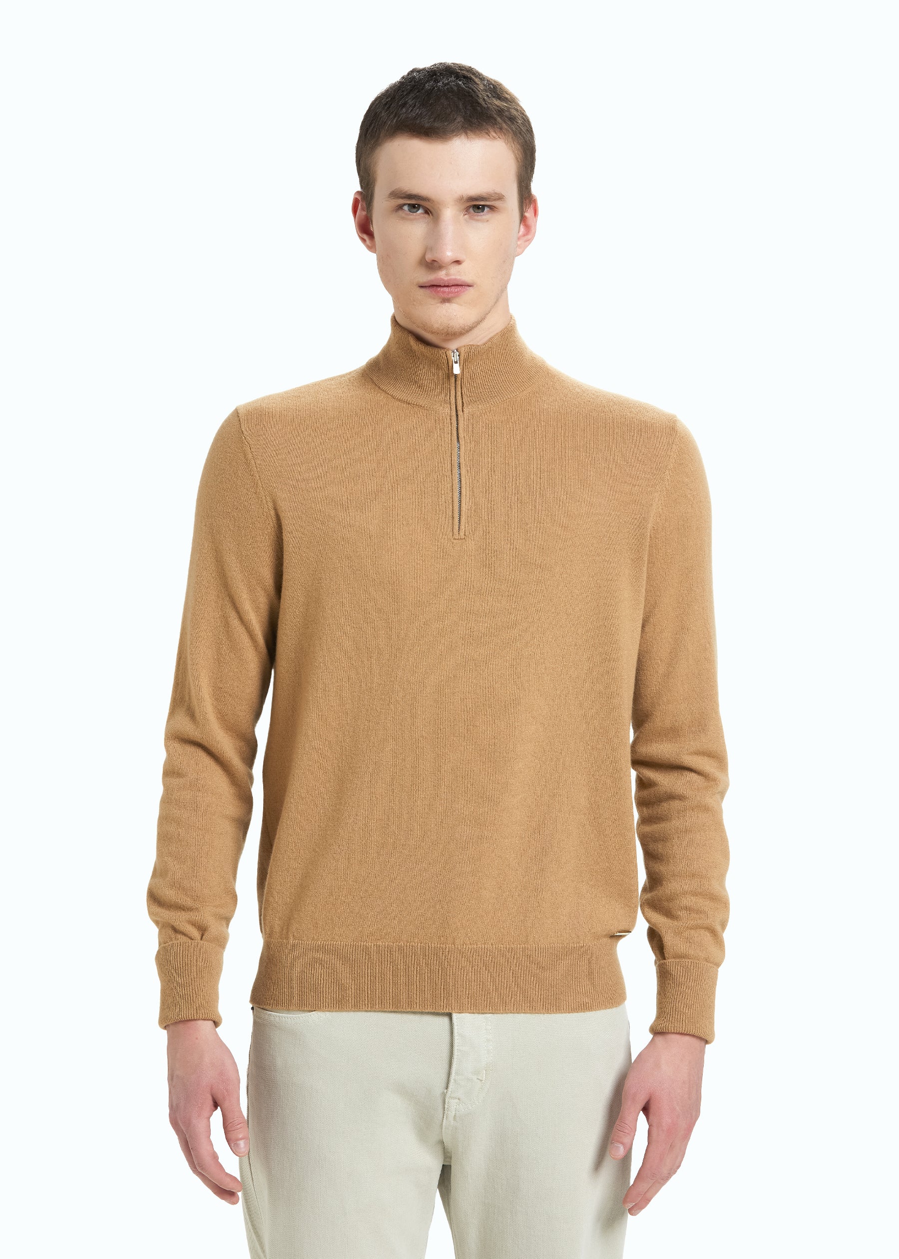 Liscio Men's Cashmere Half Zip Jumper