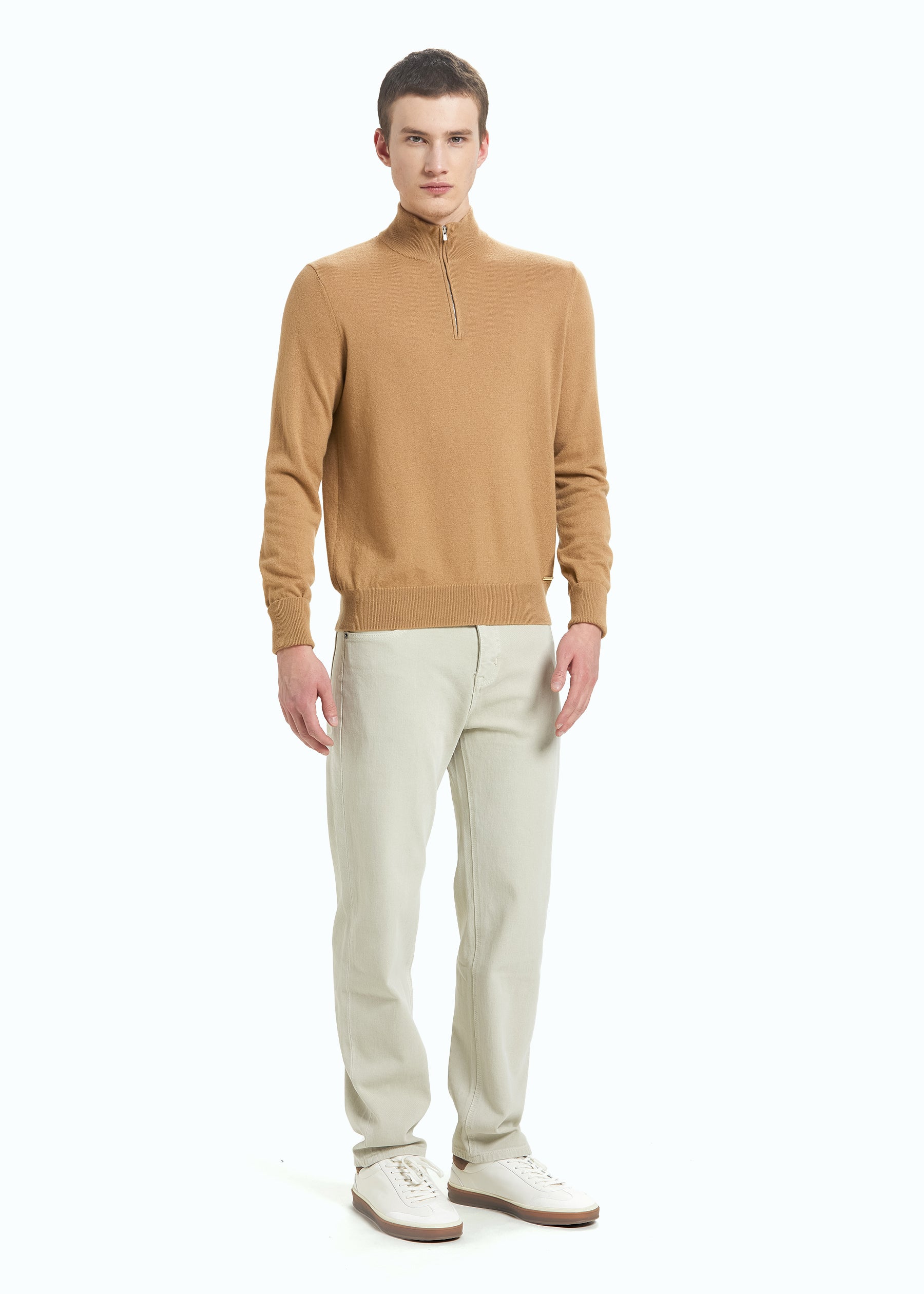 Liscio Men's Cashmere Half Zip Jumper