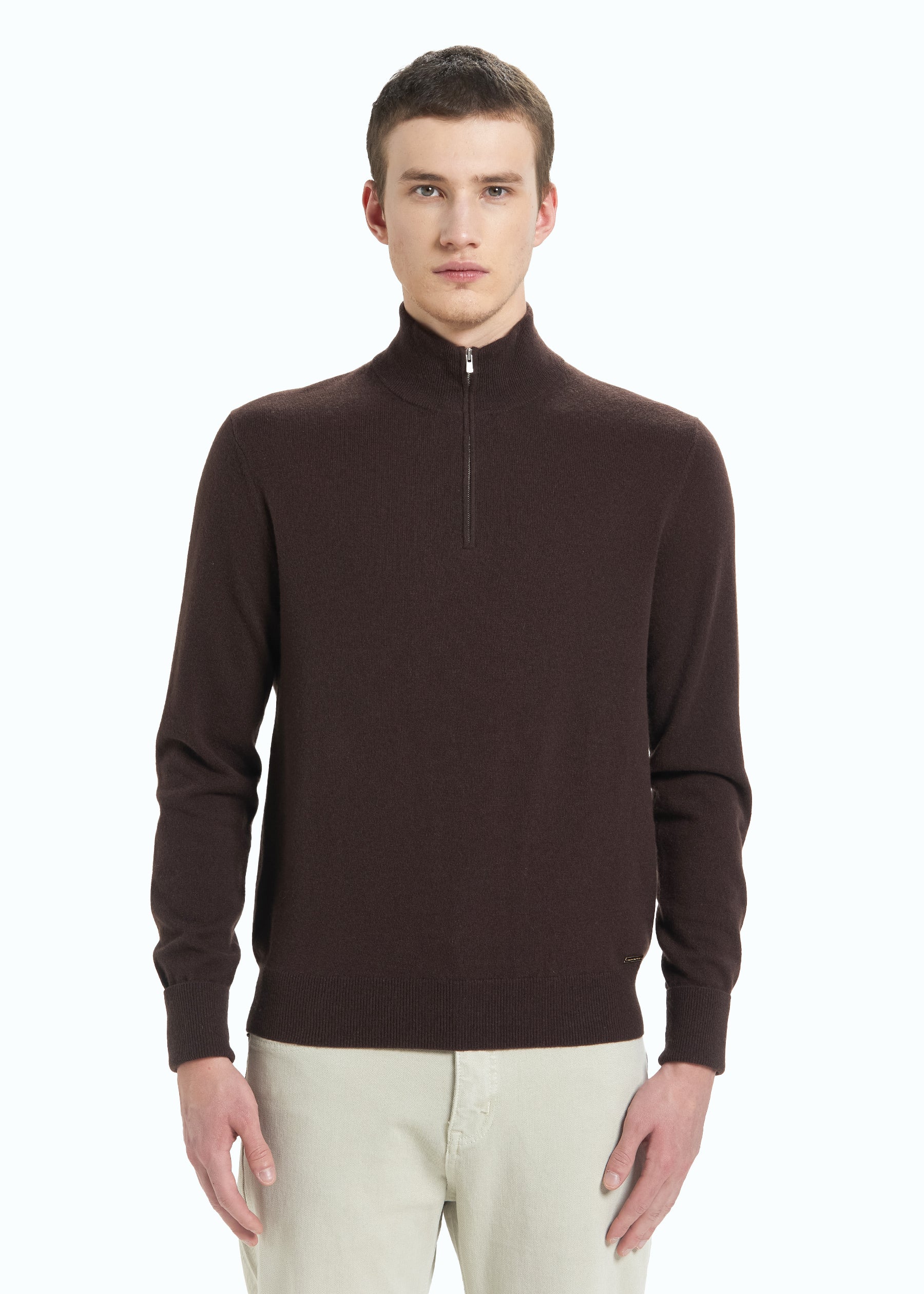 Liscio Men's Cashmere Half Zip Jumper