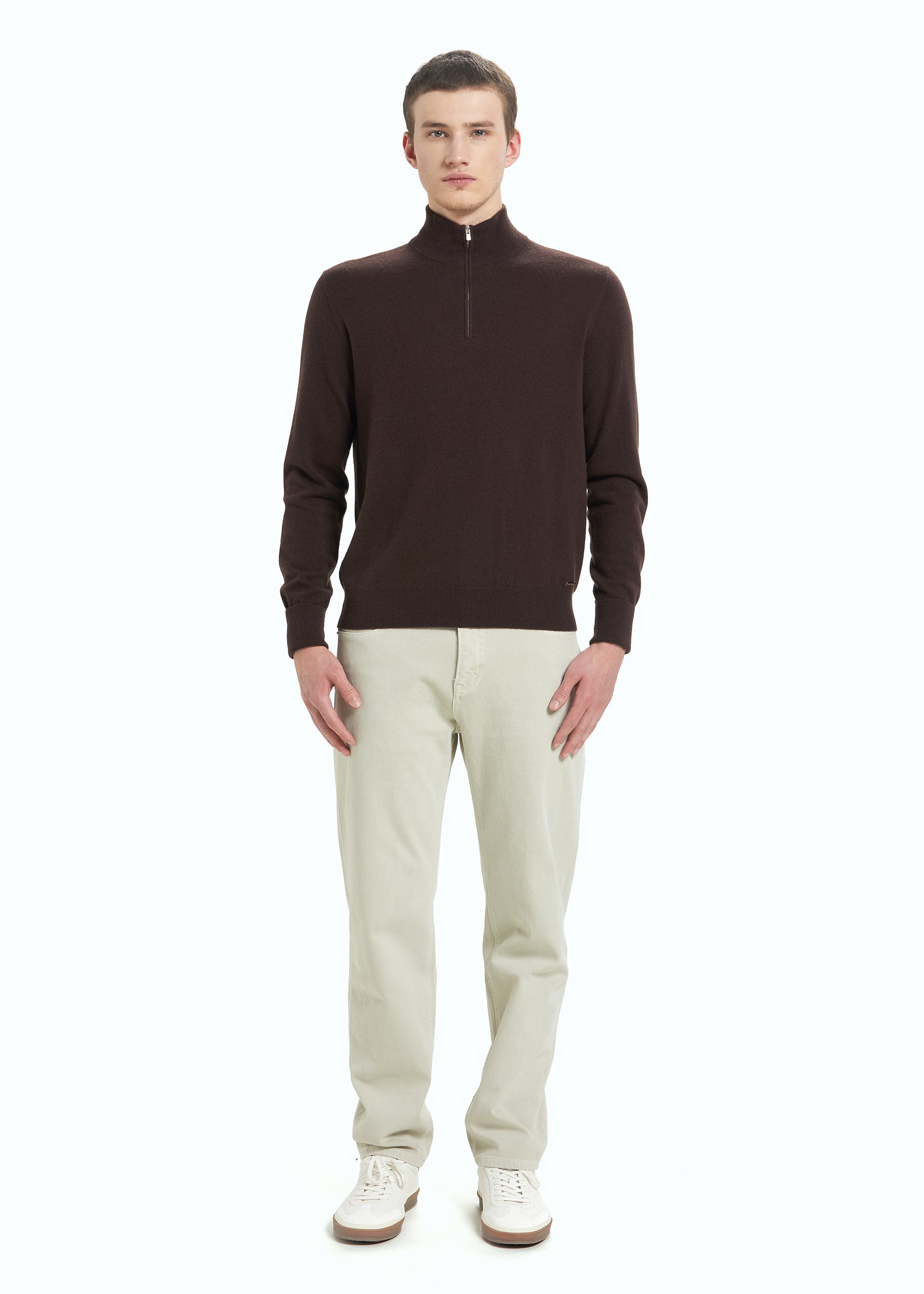 Liscio Men's Cashmere Half Zip Jumper