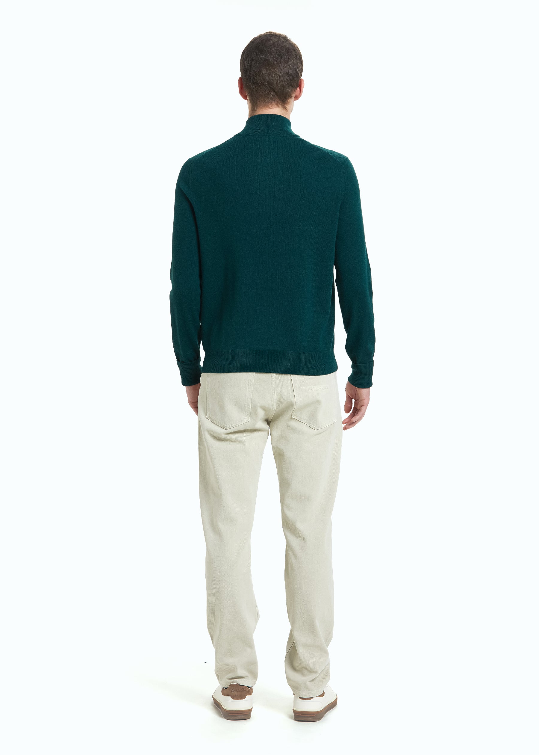 Liscio Men's Cashmere Half Zip Jumper