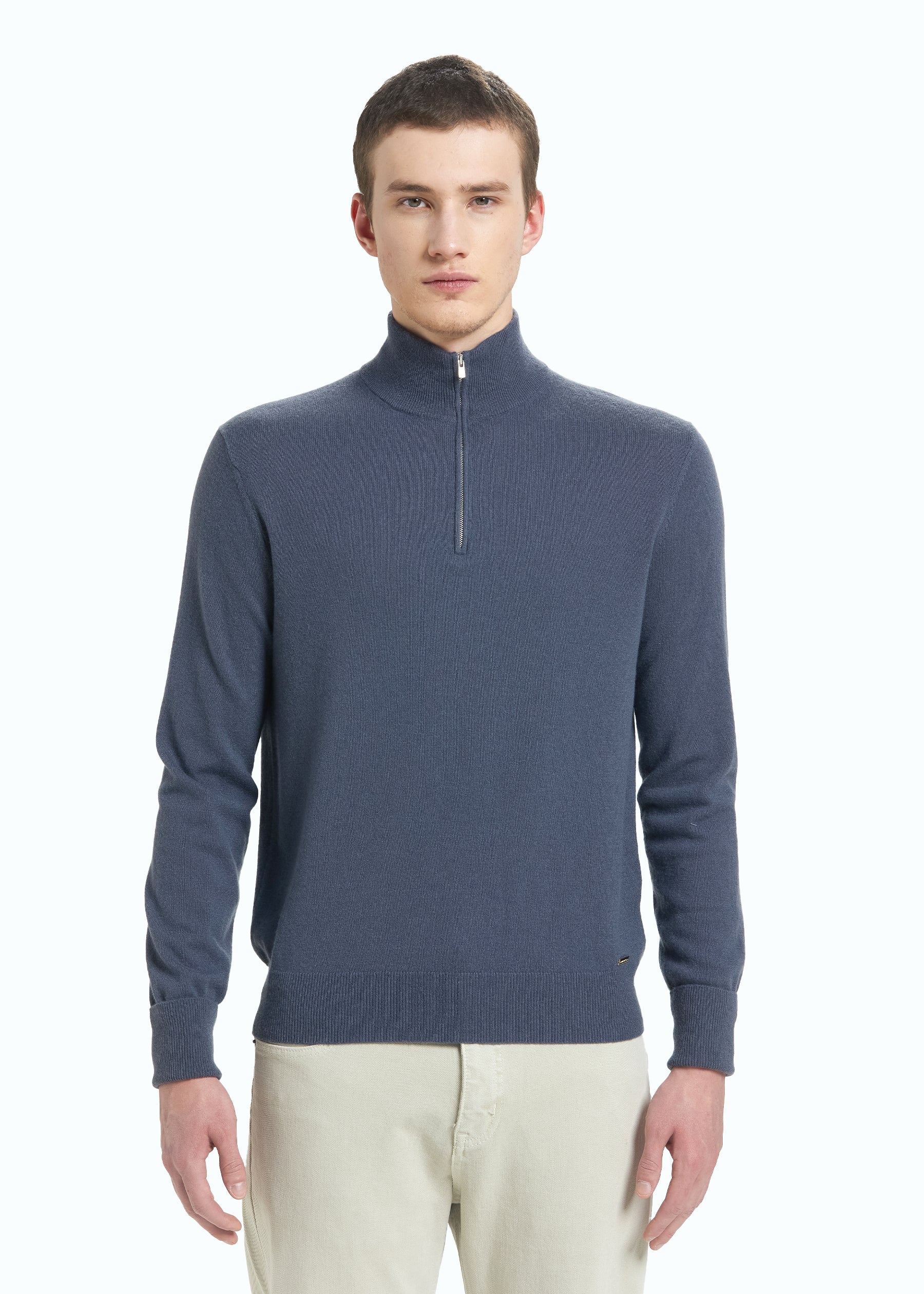 Liscio Men's Cashmere Half Zip Jumper