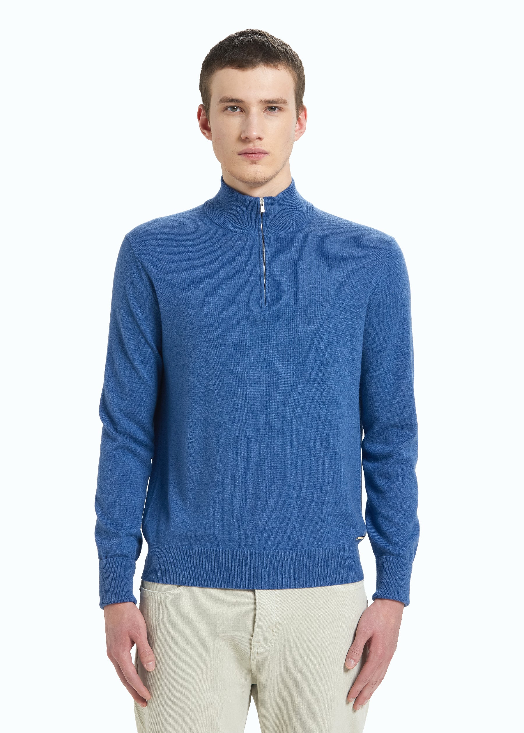 Liscio Men's Cashmere Half Zip Jumper