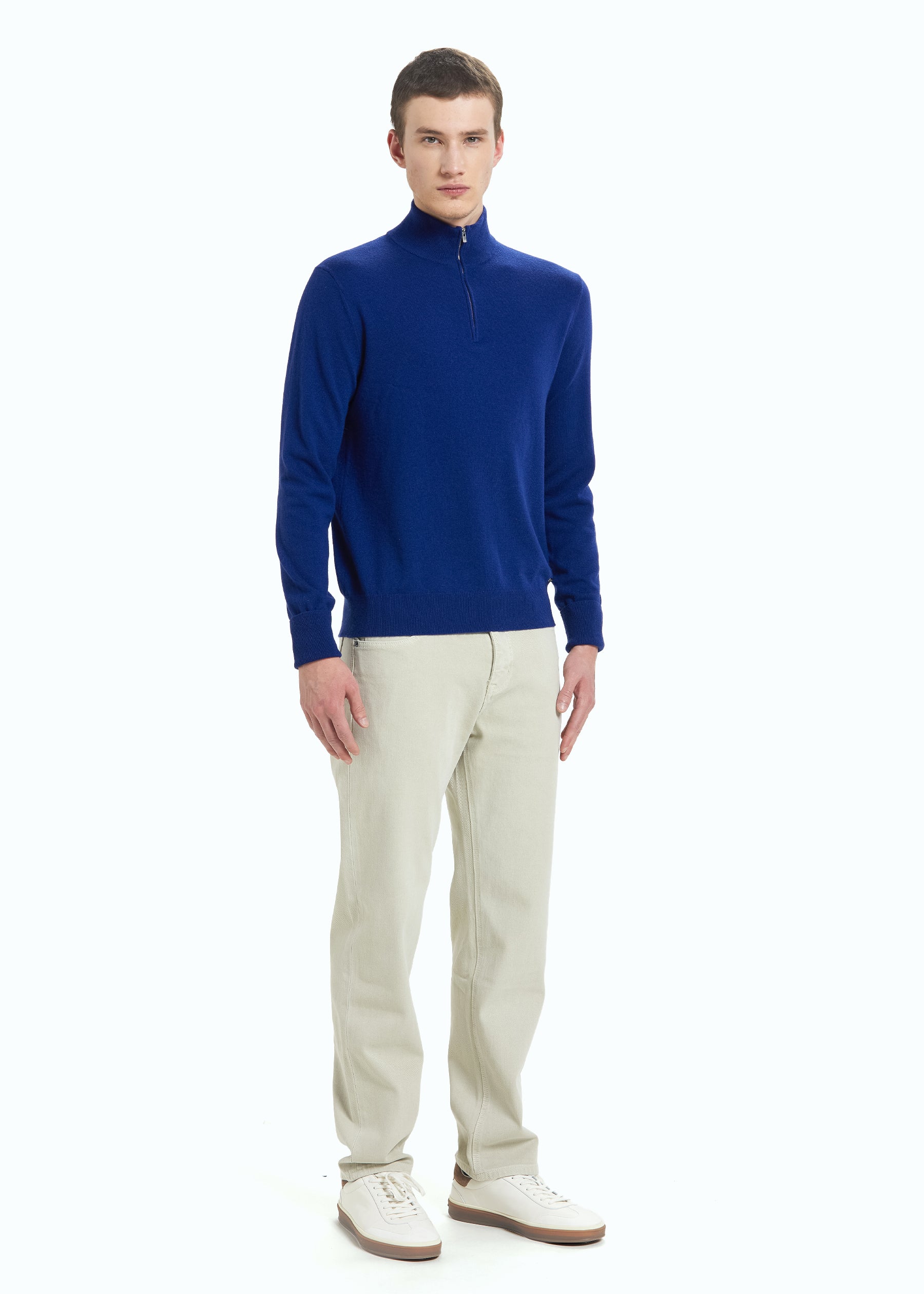 Liscio Men's Cashmere Half Zip Jumper