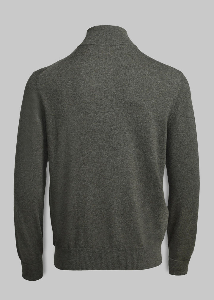 Maglione da uomo in cashmere con mezza cerniera