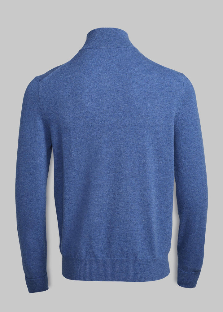 Maglione da uomo in cashmere con mezza cerniera