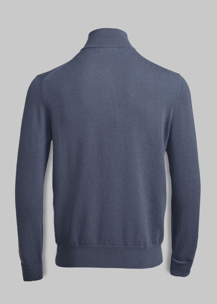 Maglione da uomo in cashmere con mezza cerniera