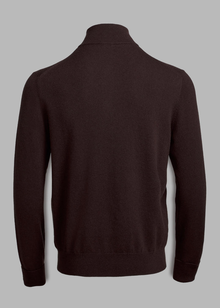 Maglione da uomo in cashmere con mezza cerniera