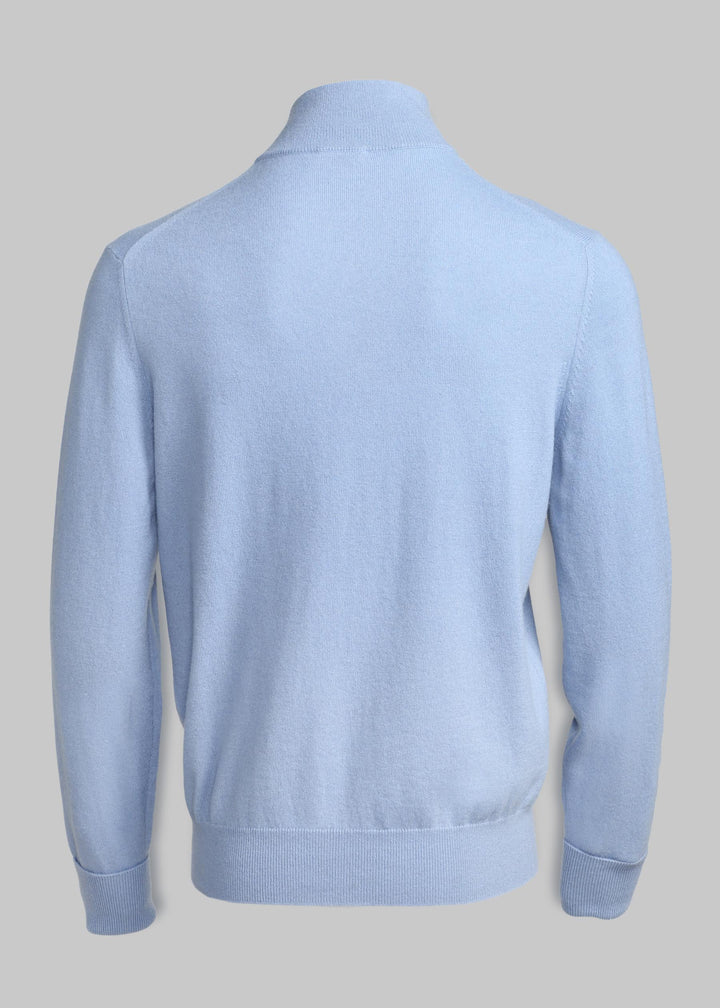 Maglione da uomo in cashmere con mezza cerniera