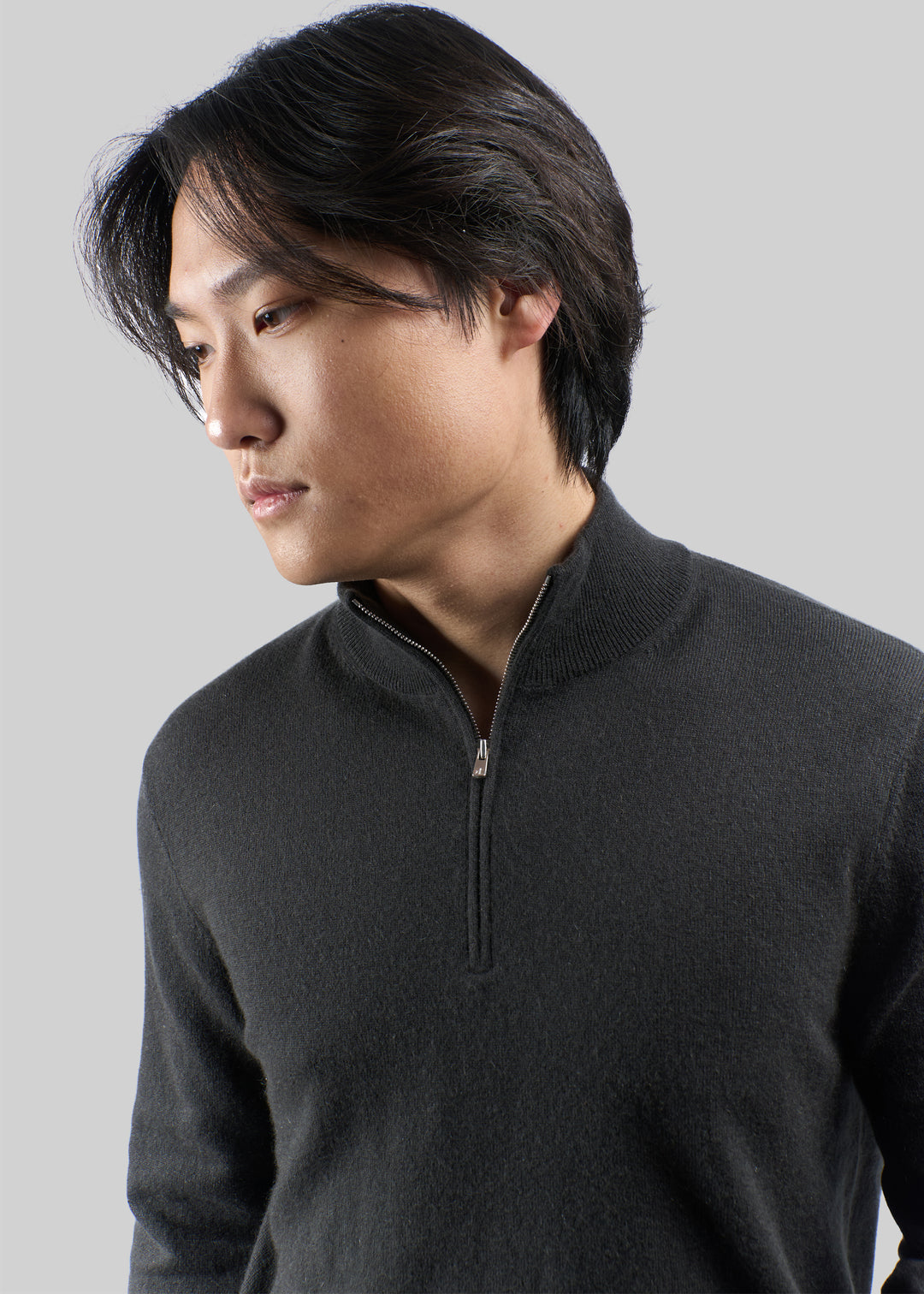 Liscio Cashmere Half Zip Jumper