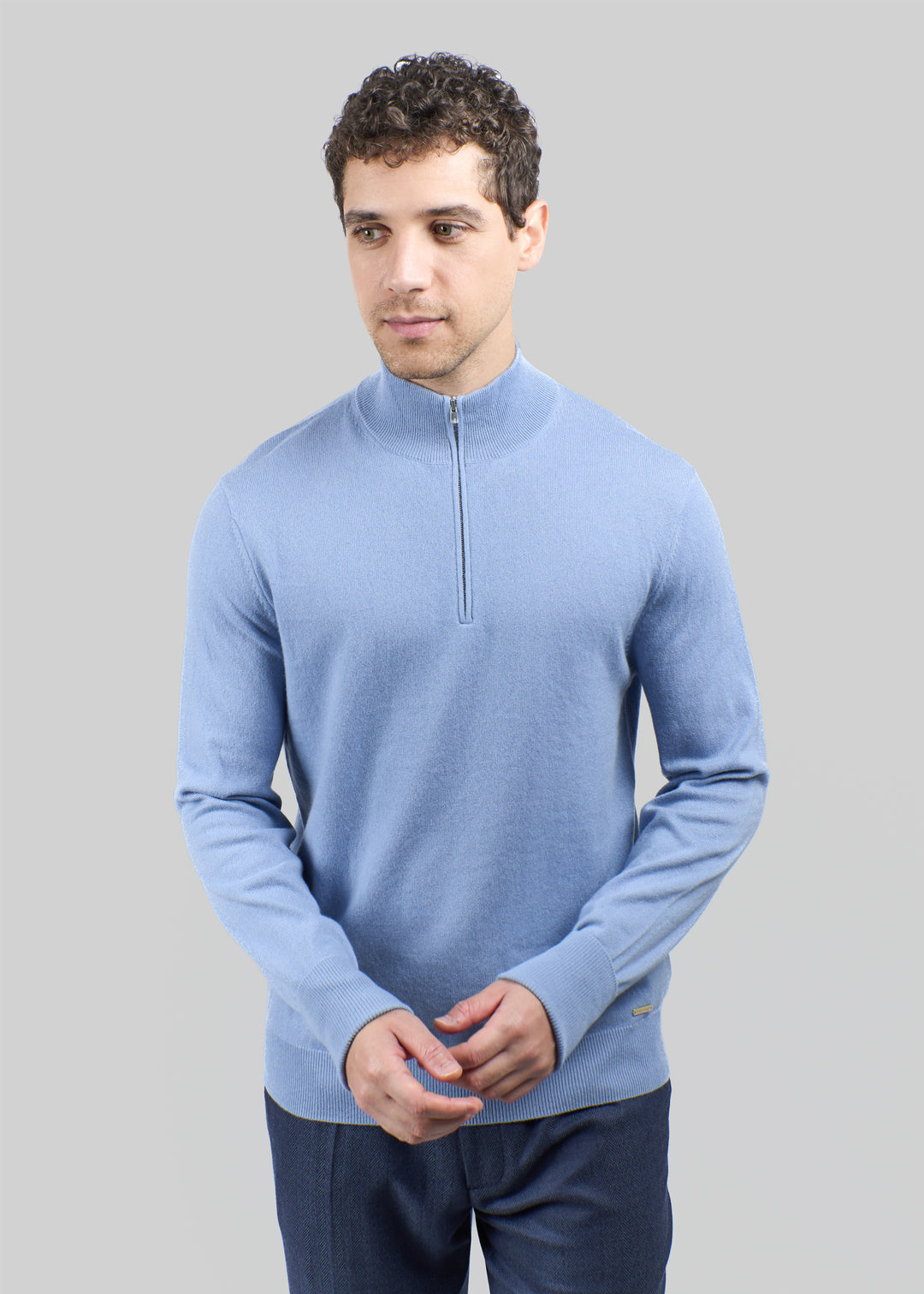 Liscio Cashmere Half Zip Jumper