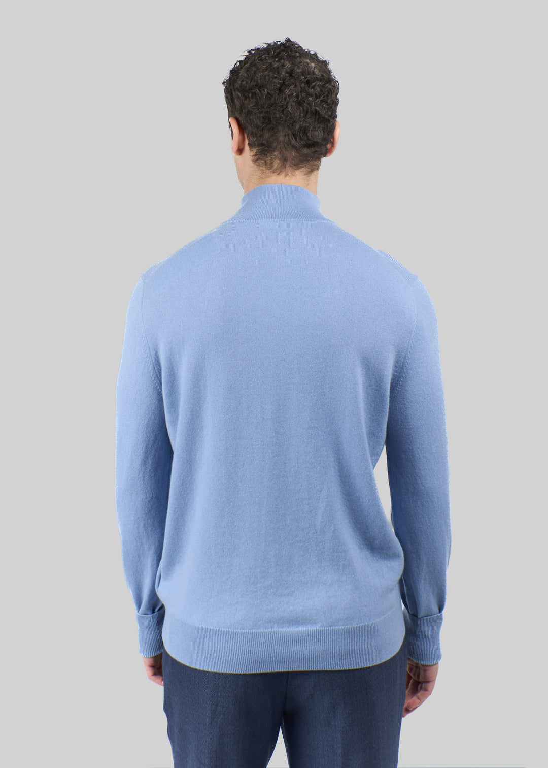 Maglione da uomo in cashmere con mezza cerniera