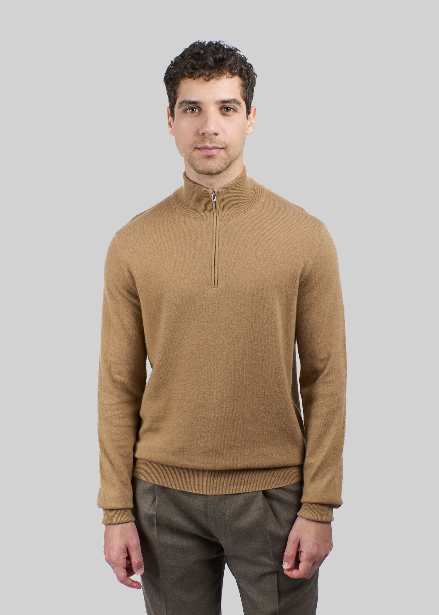 Liscio Men's Cashmere Half Zip Jumper