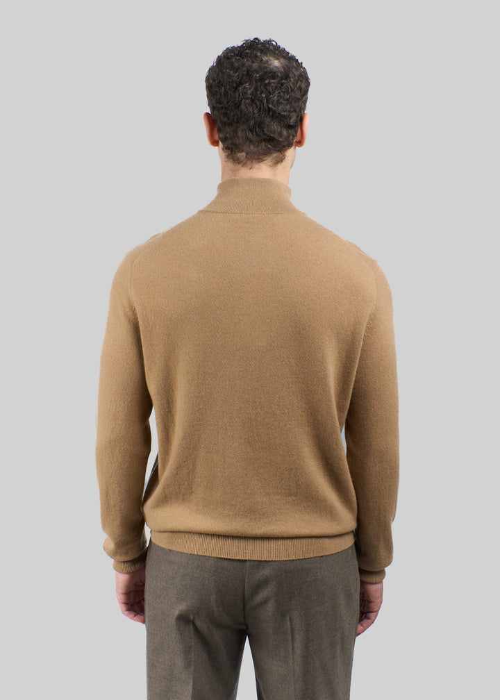 Maglione da uomo in cashmere con mezza cerniera