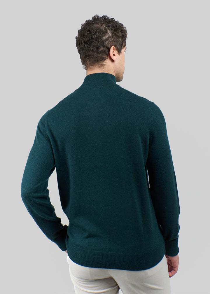 Maglione da uomo in cashmere con mezza cerniera