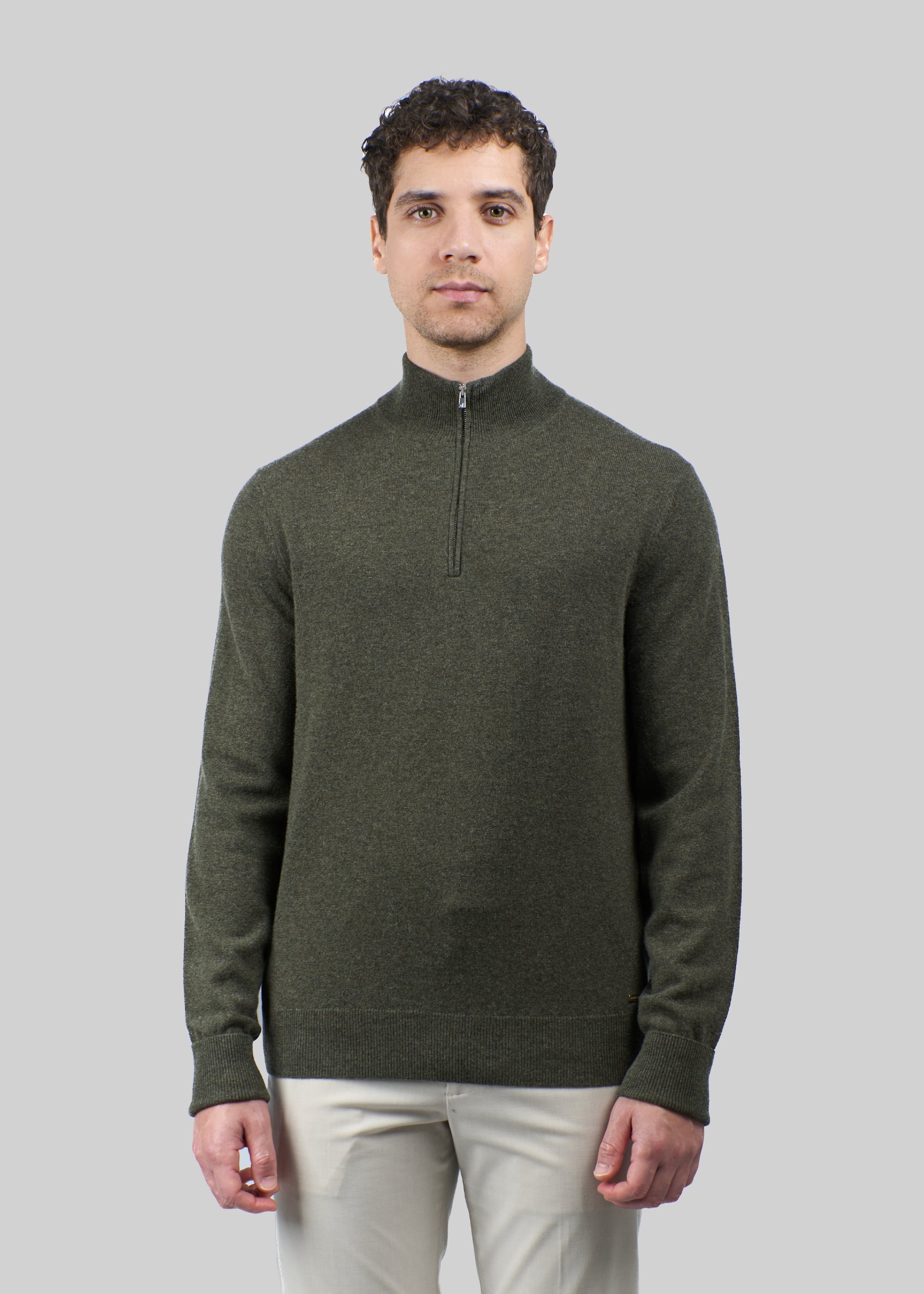 Liscio Men's Cashmere Half Zip Jumper